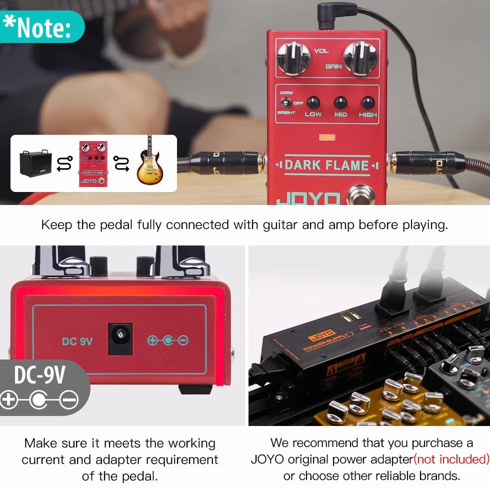 JOYO Dark Flame R-17 Metalowy Pedał Efektów Gitarowych True Bypass Wzmocnienie