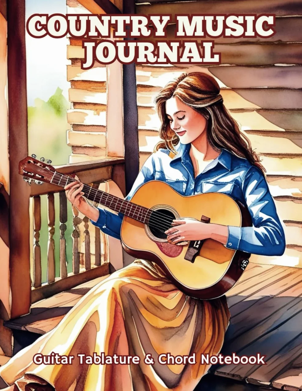 Country music Journal Guitar Tablature & Chord Notebook: Diary-Style Music Notation Book with Wide Staff and Manuscript Paper | Ideal for Songwriting, ... Musicians | 100 Pages of Blank Music Sheets
