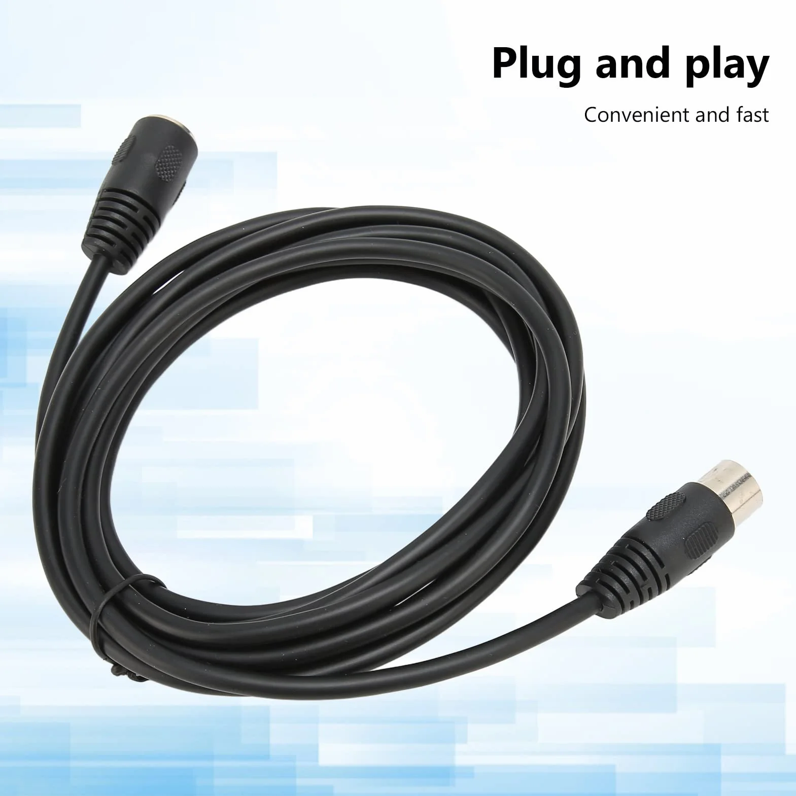 5-Pinowy Przedłużacz MIDI DIN Męski na Żeński, Kabel Adaptera do Klawiatur MIDI i Komputerów