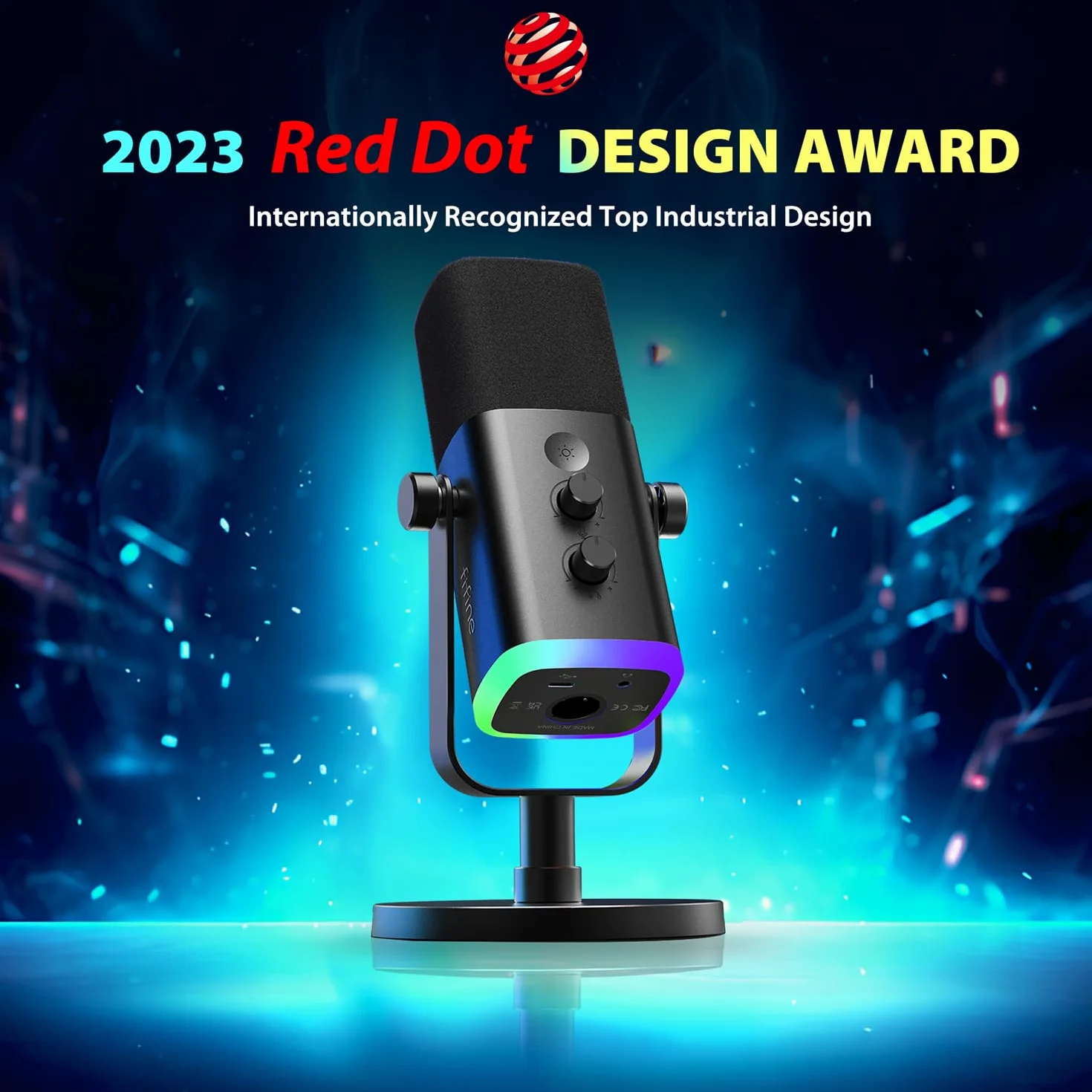 FIFINE XLR Mikrofon strumieniowy do nagrywania podcastów, do studia, dynamiczny mikrofon USB, gamingowy, z przyciskiem wyciszania, do PS4/5, Maca, mikserów, kart dźwiękowych