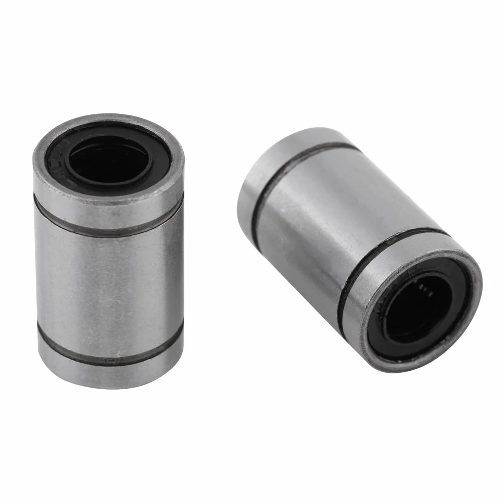 Akozon 10 sztuk LM8UU liniowe łożysko ruchu, liniowe łożysko kulkowe 8mm wału łożysko ślizgowe do drukarki 3D RepRap CNC