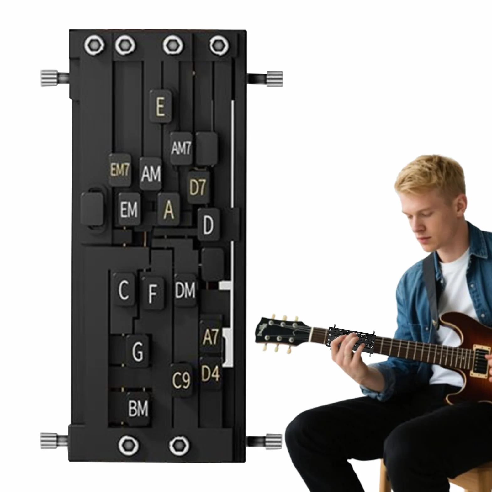 Trener akordów gitarowych, kieszonkowy system nauki gitary – akustyczne narzędzia dla początkujących przyjaciół rodziny, nastolatków, młodzieży, początkujących, profesjonalistów