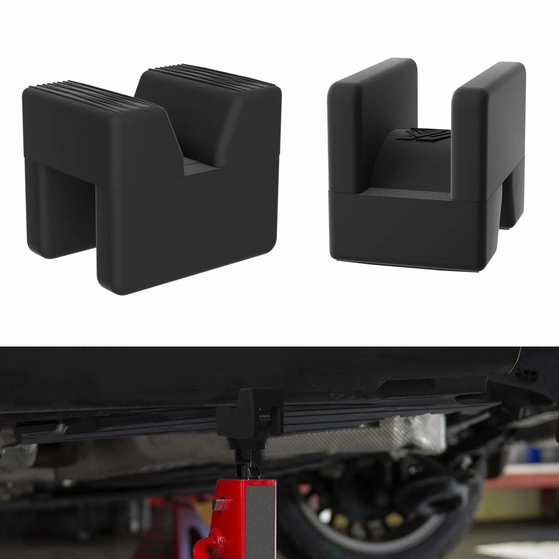 Seven Sparta Adapter Jack Pad do stojaka podnośnika, uniwersalna, gumowa rama szczelinowa, szyna zaciskowa, ochraniacz na spawy, 2 szt