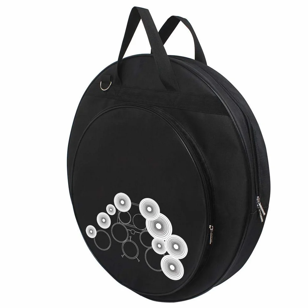 Bnineteenteam Cymbal Bag plecak 21 cali Cymbal Bag torby Cymbal Cases i torby z paskami plecaka z trzema kieszeniami, czarny