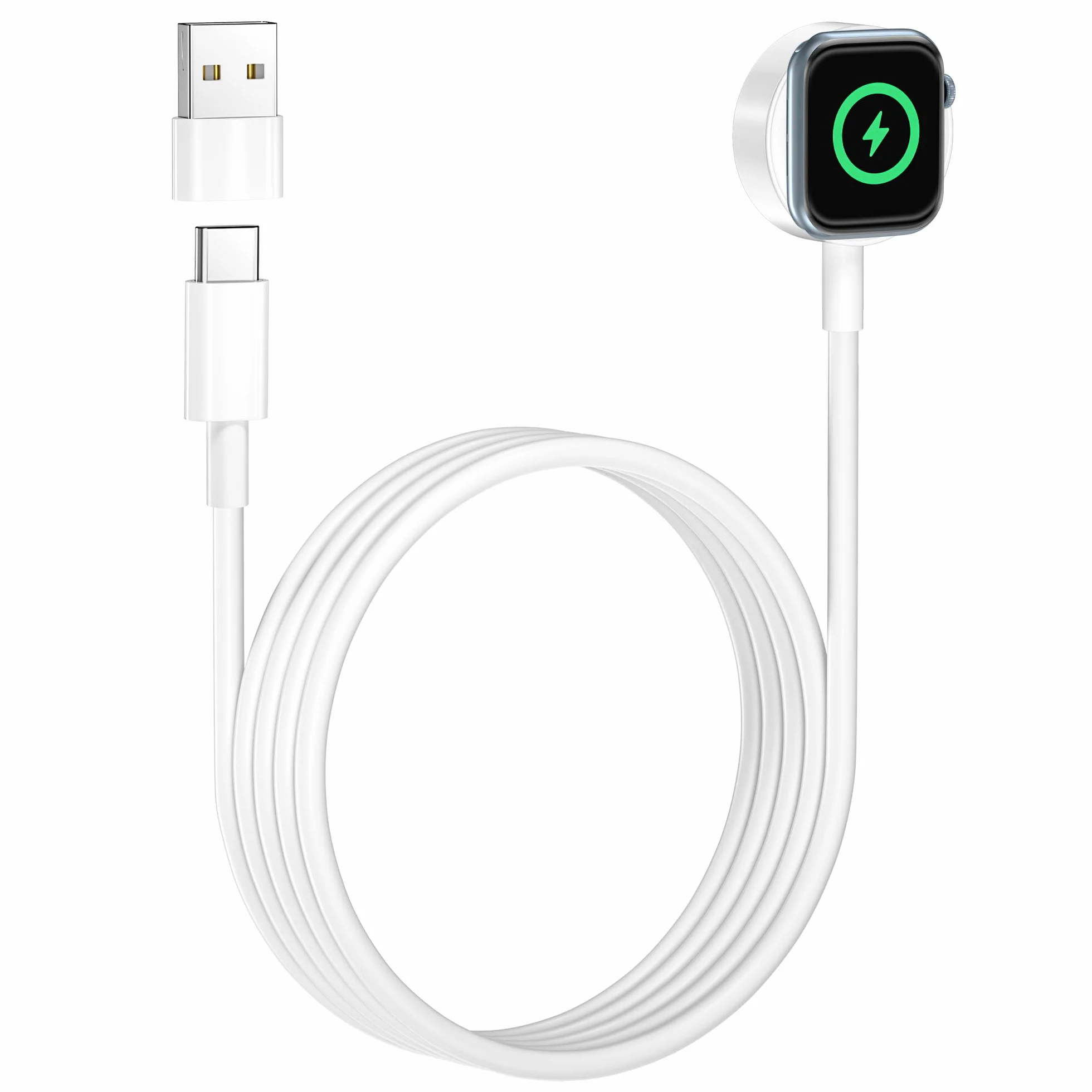 Kabel ładujący Apple Watch 2M Magnetyczna ładowarka z Szybkim ładowaniem ładowarka Apple Watch Kompatybilna z iWatch Series 11/10/9/8/7/6/5/4/3/2/SE