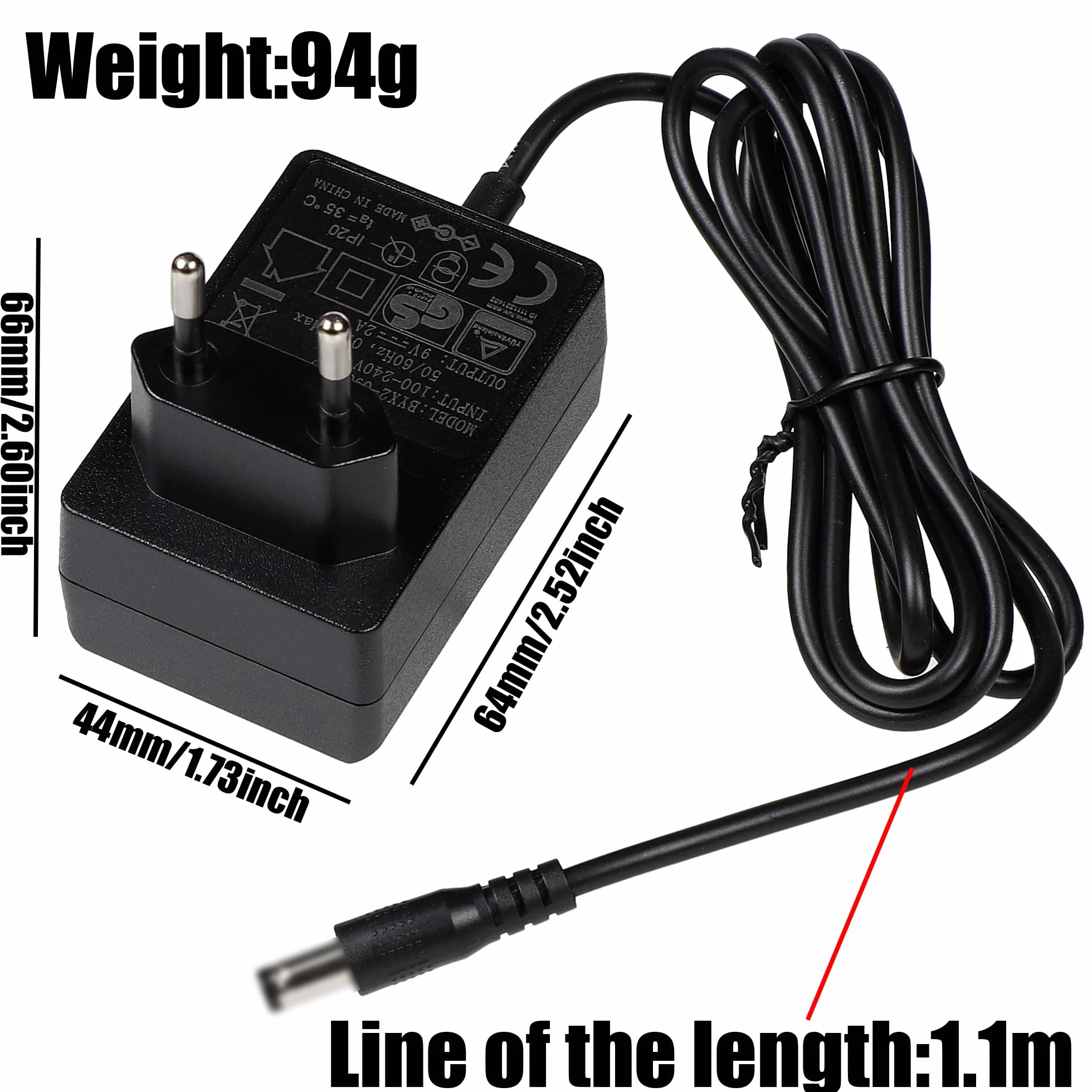 Zasilacz sieciowy 9V 2A do klawiatury Casio ToneBank CTK120 CTK520L
