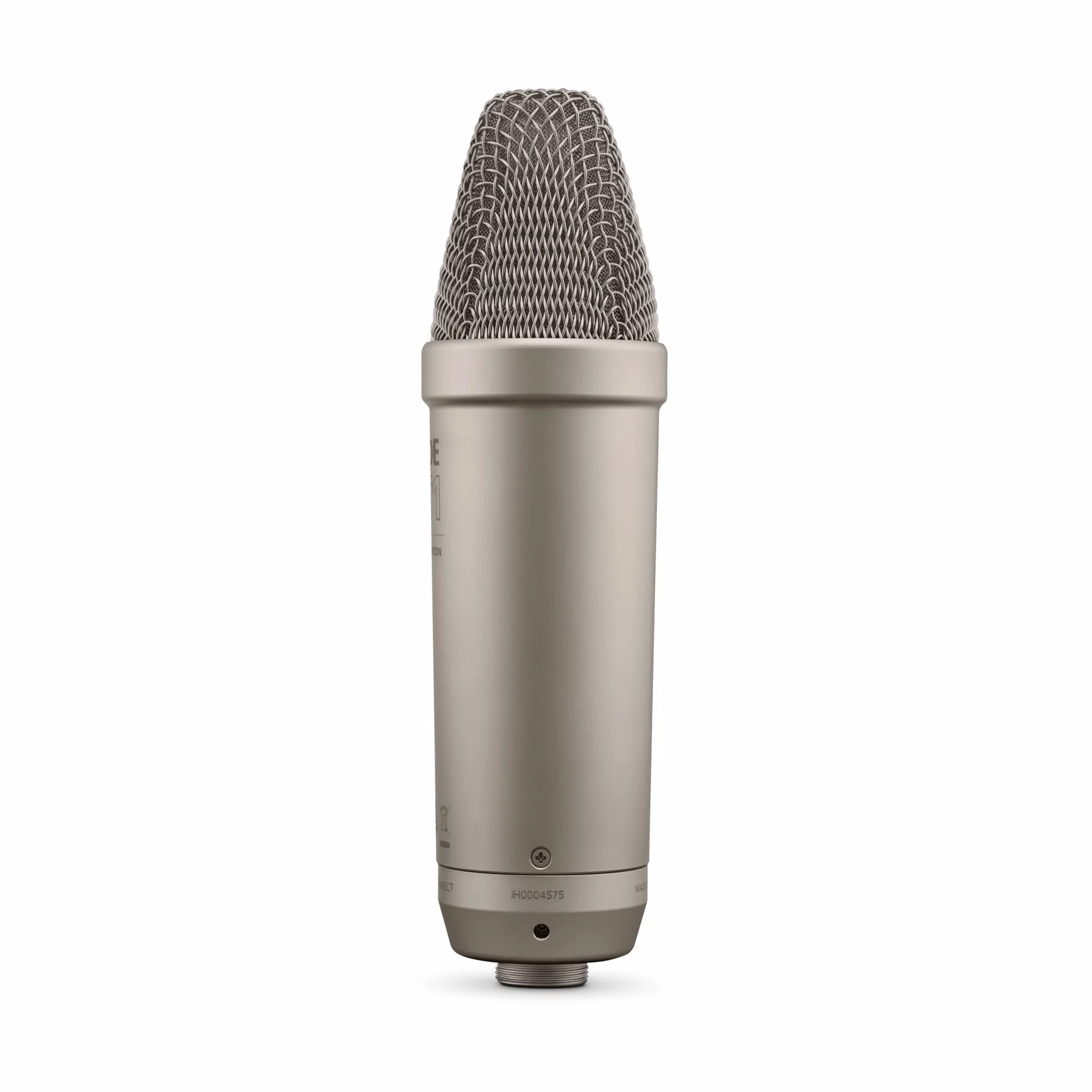RØDE Studyjny mikrofon pojemnościowy NT1 5. generacji z dużą membraną, wyjściami XLR i USB, mocowaniem antywstrząsowym oraz pop filtrem do produkcji muzycznej, nagrywania wokalu i podcastów, Srebrny