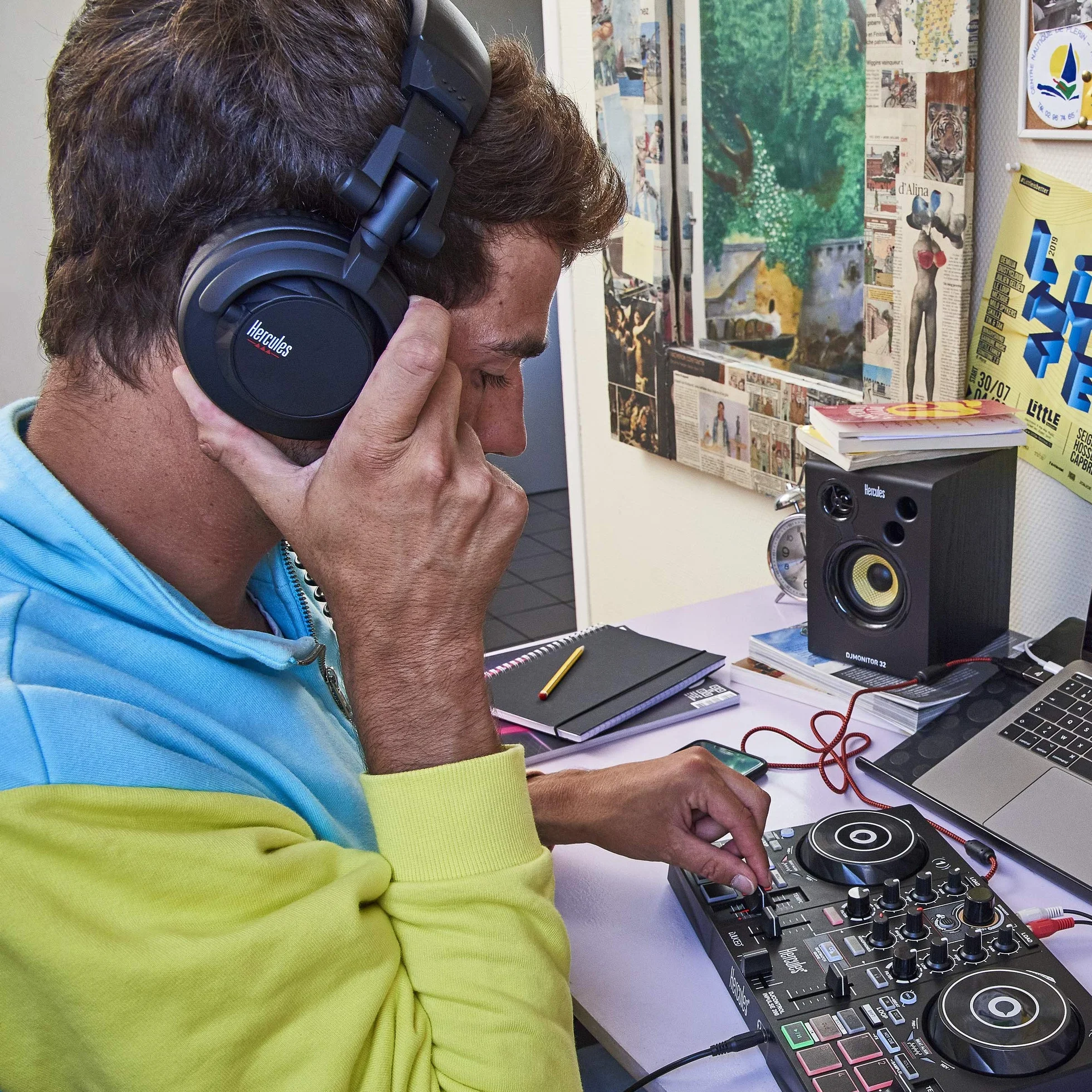 Hercules HDP DJ45 – Profesjonalne słuchawki DJ z mocnym basem, składane, lekkie i wygodne, idealne do miksowania i występów na żywo