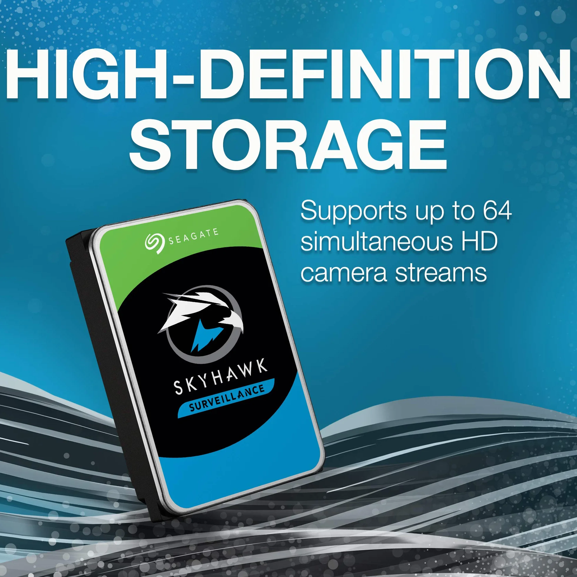 Seagate SkyHawk 4TB, Wewnętrzny dysk twardy, 3.5", do Systemów Monitoringu, SATA 6 GB/s, 256 MB Cache, FFP, Data Rescue Service (ST4000VXZ16)