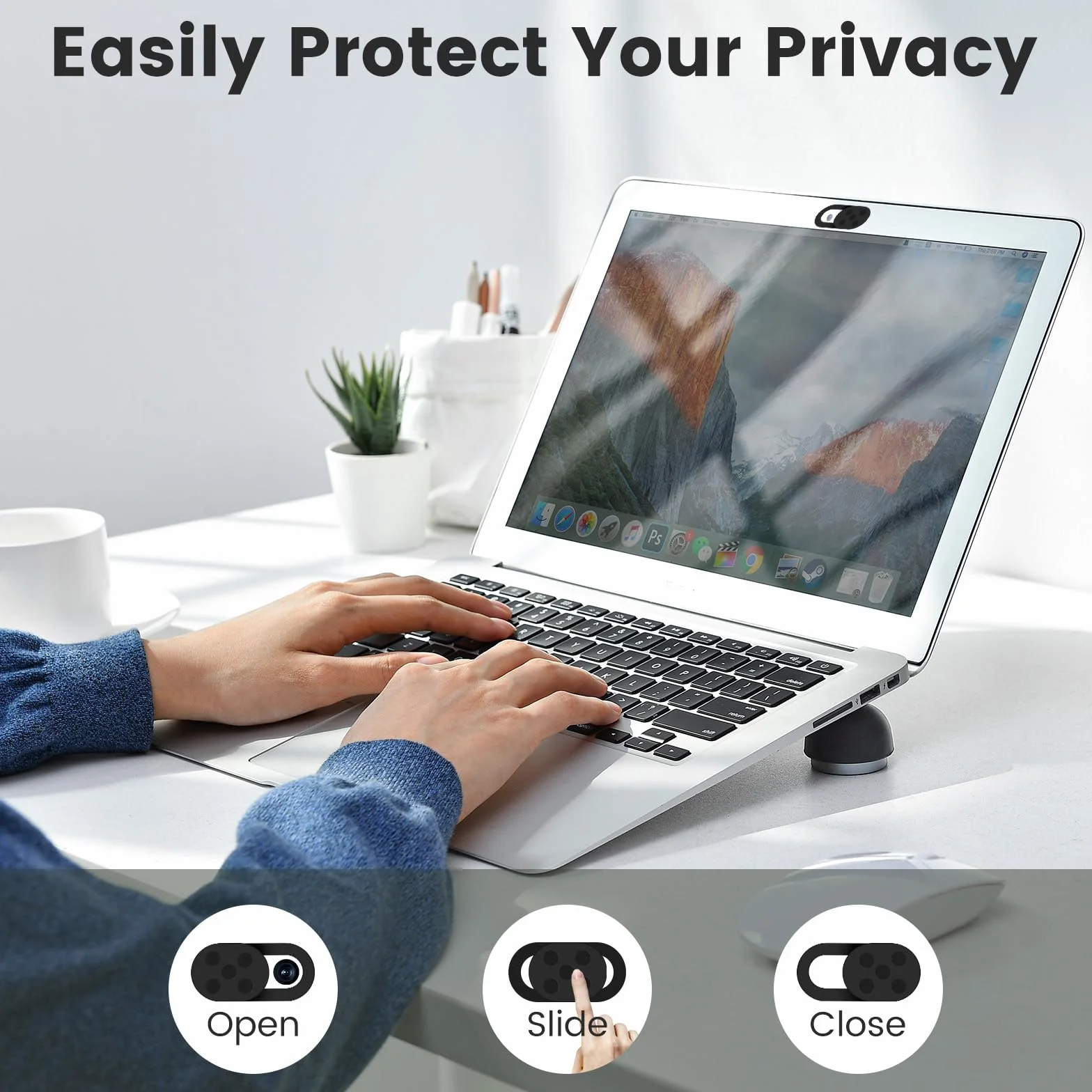 Osłona kamery internetowej, osłona aparatu komputerowego, ochrona prywatności, osłona aparatu telefonu, kompatybilna z laptopami i MacBook Pro iMac, Mac, komputerem, inteligentnym telefonem, (16 sztuk