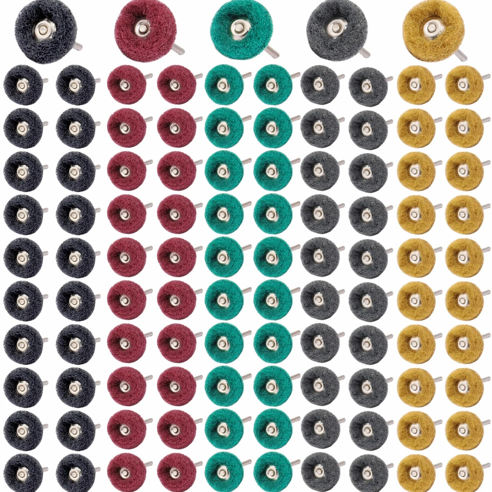 100 Sztuk Tarcz Polerskich 25 Mm, ściernice Polerskie O Ziarnistości 80/150/240/400/600 Do Narzędzi Obrotowych Dremel Do Polerowania I Szlifowania Szkła, Metalu I Drewna