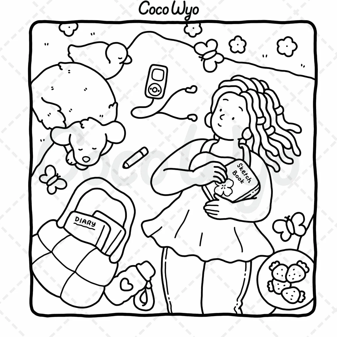 Girl Moments: Vol. 2 Coloring Book for Adults and Teens Featuring Cute Cozy Daily Activities for Relaxation