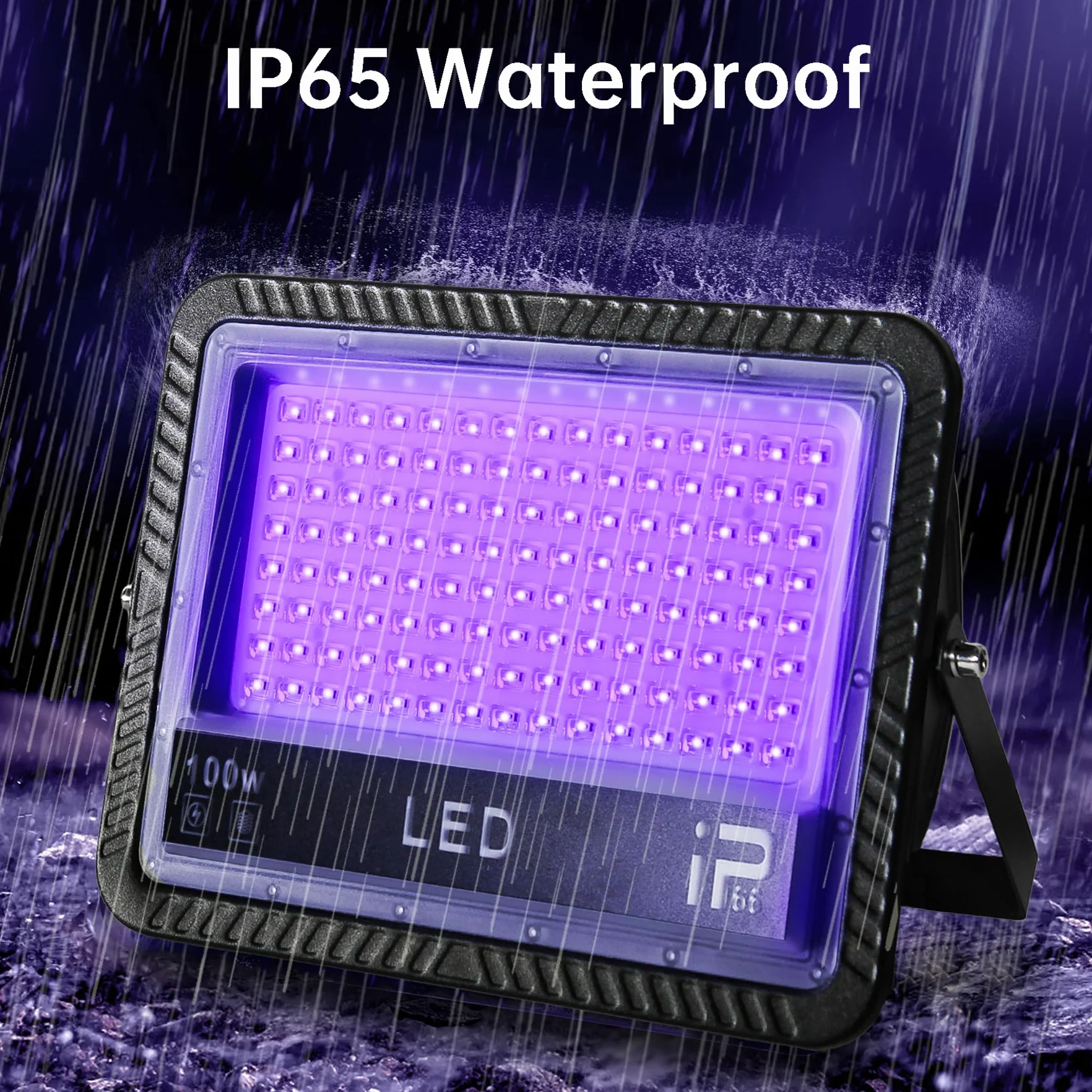 Czarne światło UV 100W IP66 385-400 nm Reflektor Wodoodporny z Przełącznikiem