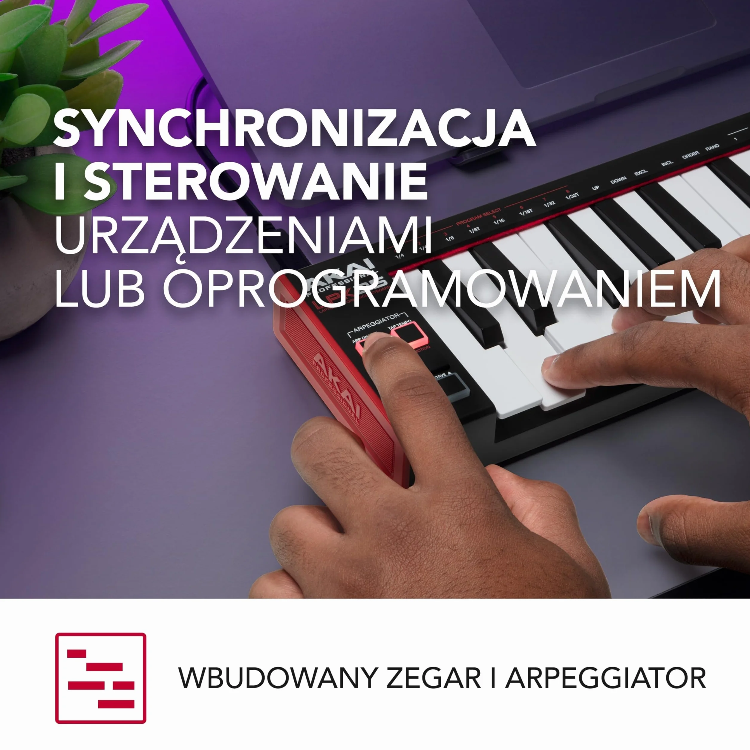 Akai Professional LPK25 - Klawiatura USB MIDI (Mac i PC) z 25 Responsywnymi Klawiszami Syntezatorowymi, Arpeggiatorem i Programami do Produkcji Muzyki