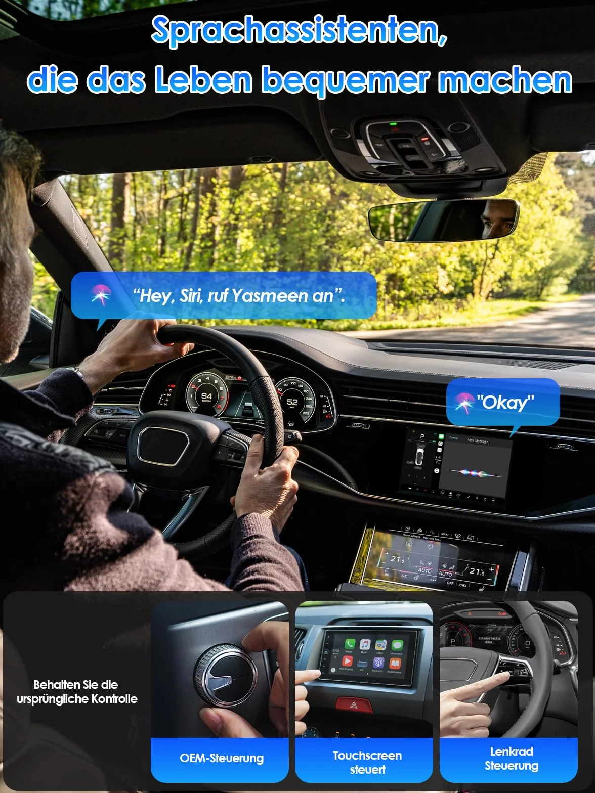 Adapter bezprzewodowy 2 w 1 do CarPlay/Android Auto, PARPAT konwersja z przewodowego na bezprzewodowy z USB/Type-C, stabilne połączenie i brak opóźnień, kompatybilny z iPhone/Android