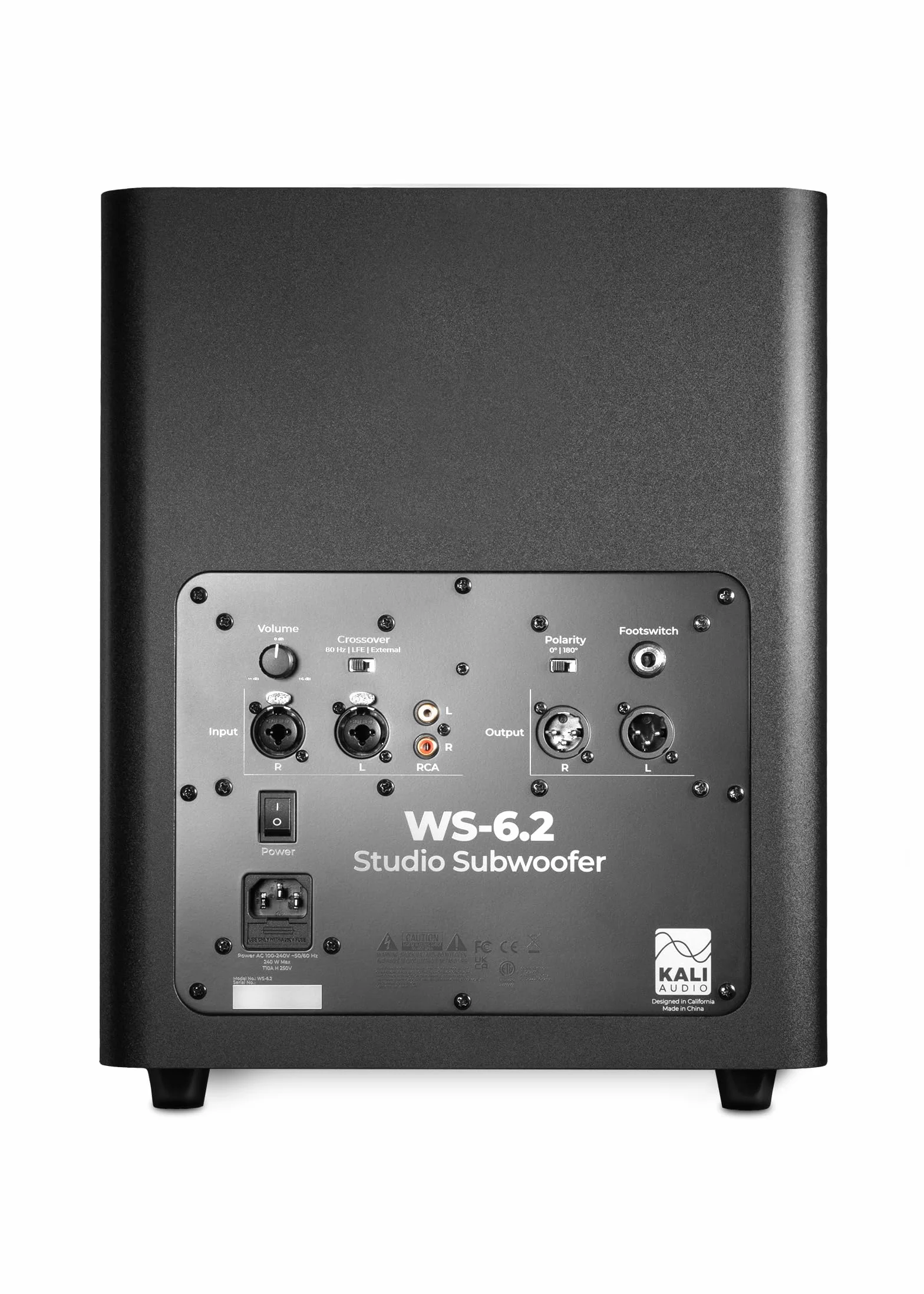 Kali Audio WS-6.2, aktywny subwoofer studyjny (podwójny 6,5-calowy głośnik niskotonowy, oszczędzająca miejsce konstrukcja premium, ciśnienie akustyczne do 120 dB, imponujące pasmo przenoszenia 27 Hz),