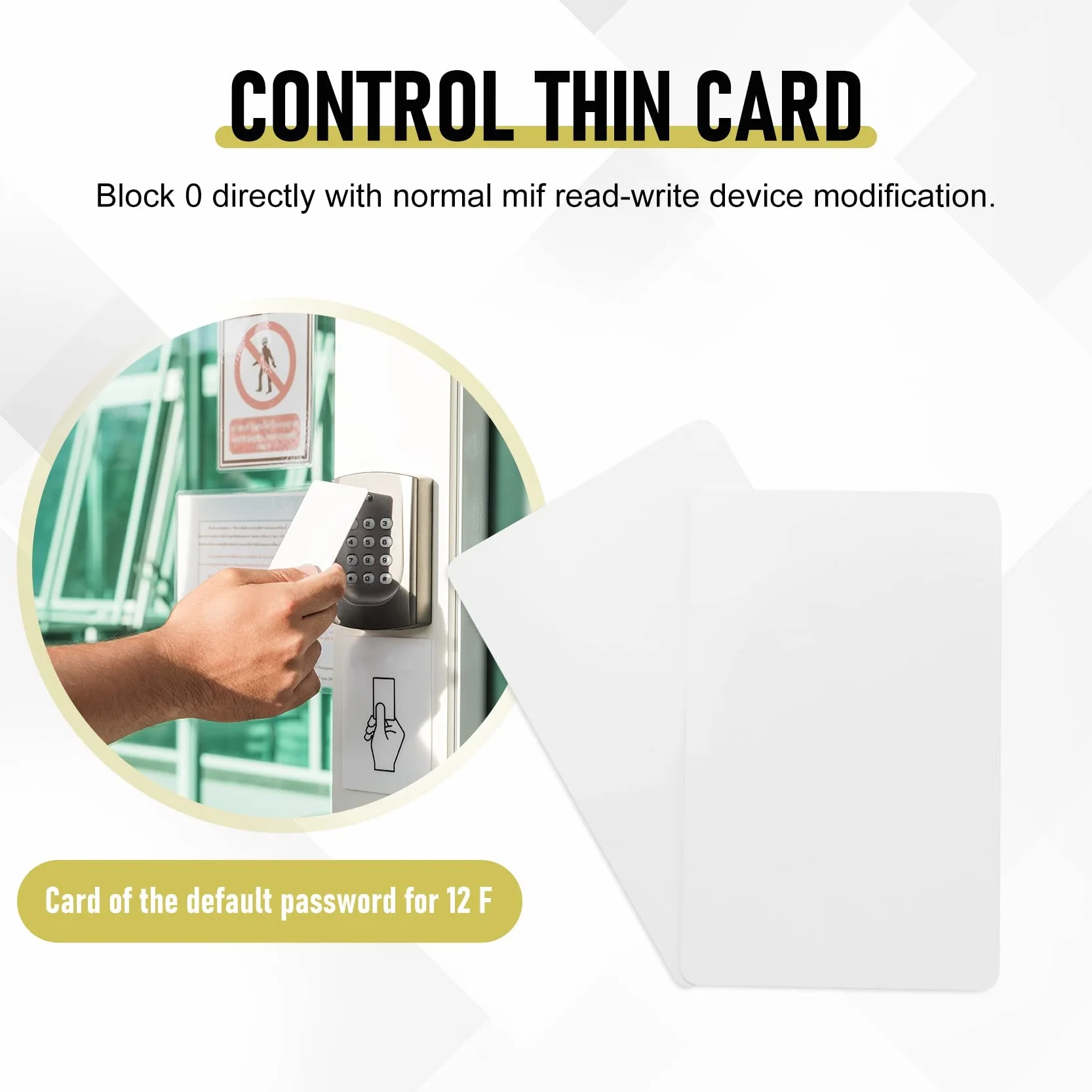 10 . RFID NFCsmart Chip Badge Clone 0 Sector Writable Tag UID Access Control Cienka karta 13,56 MHz do wielokrotnego zapisywania