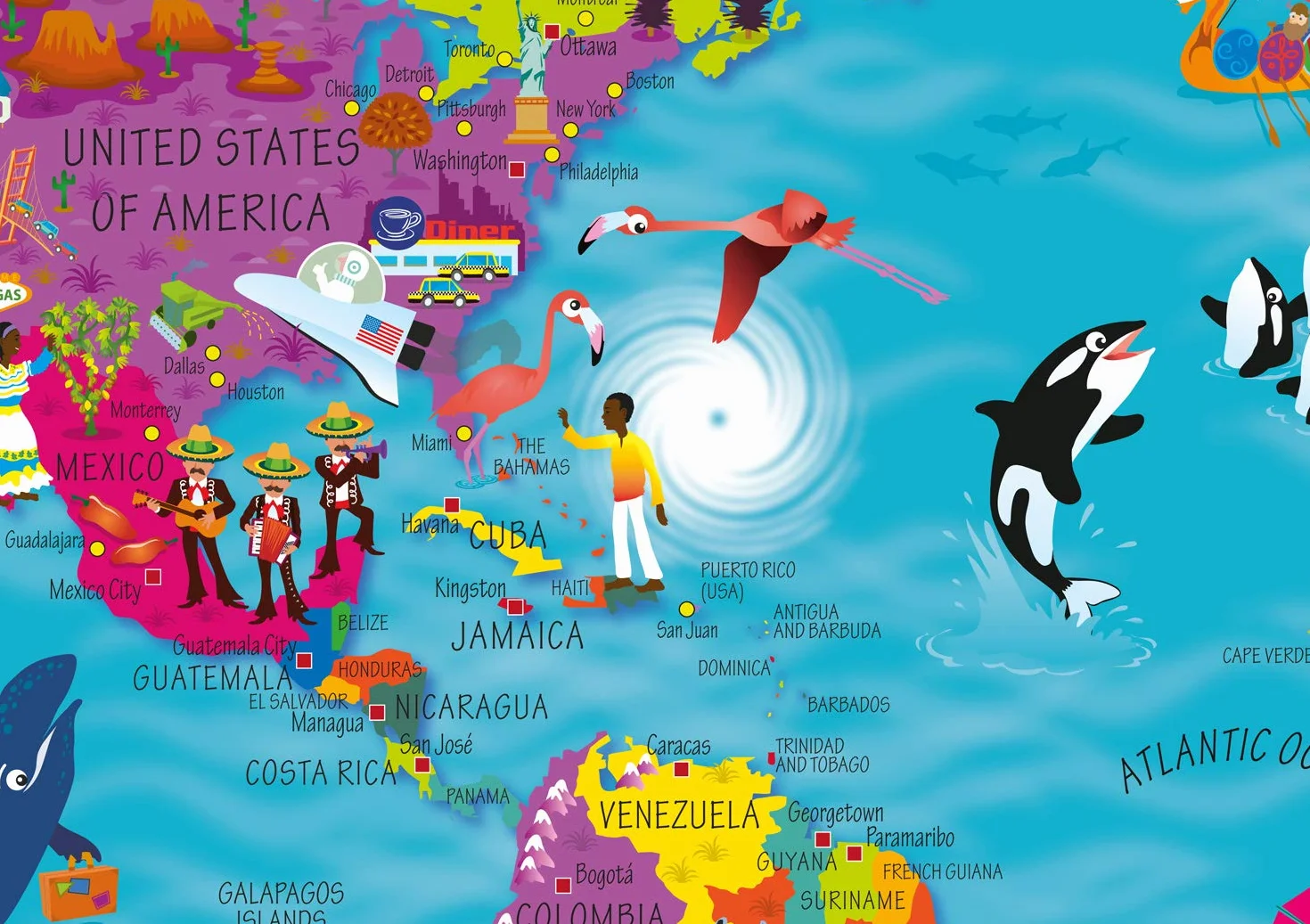 Collins Children’s World Wall Map: An illustrated poster for your wall