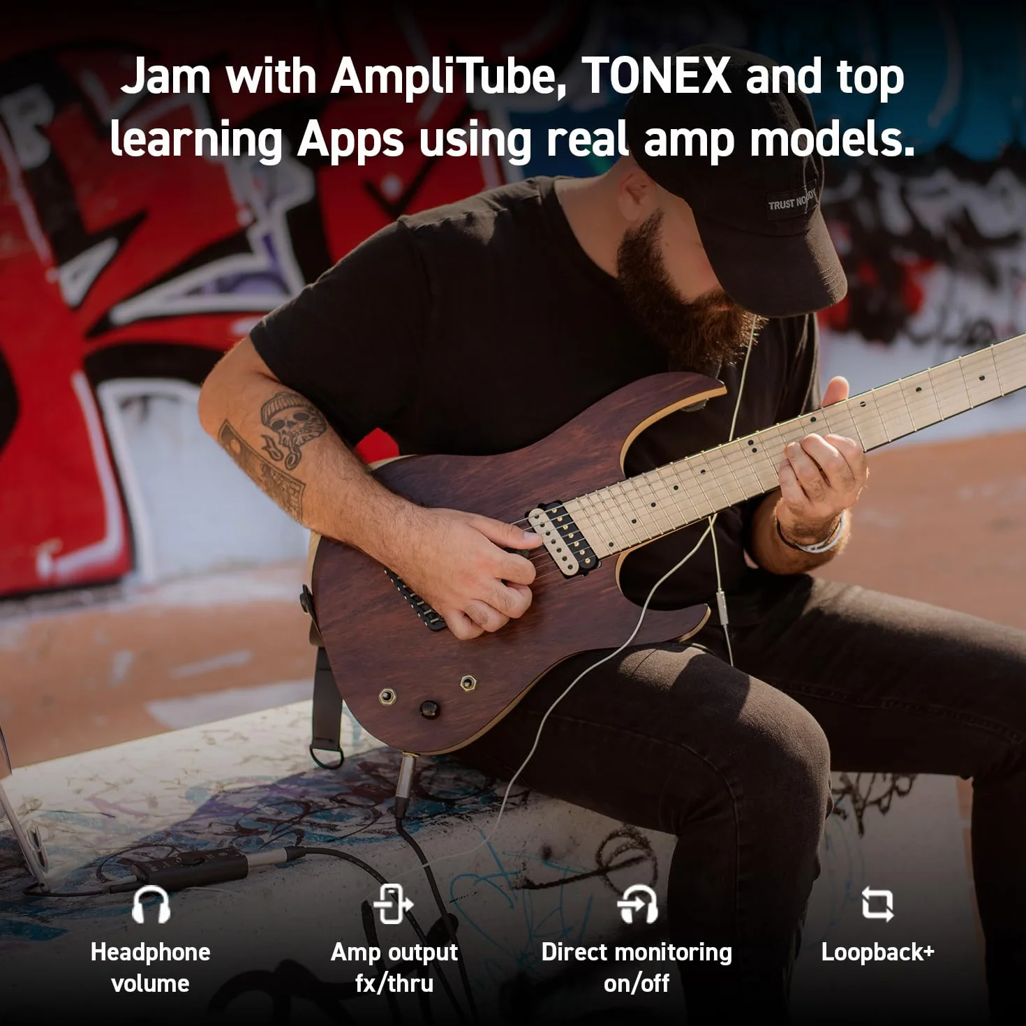 iRig HD X guitar audio interface for iPhone, iPad, Mac, iOS and PC with USB-C, Lightning and USB cables and 24-bit, 96 kHz music recording