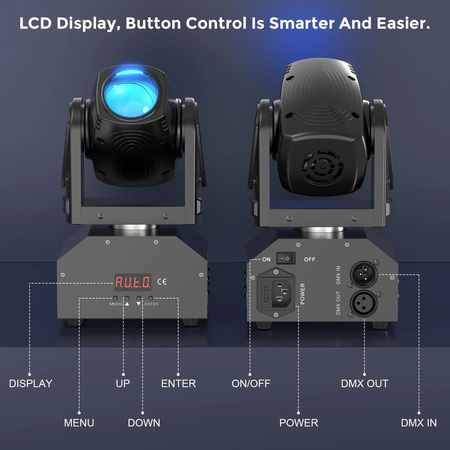 UKing 30W LED Moving Head Beam DMX RGBW 11/13 CH Światło Dyskotekowe Efekty Świetlne Sterowanie Muzyką DJ