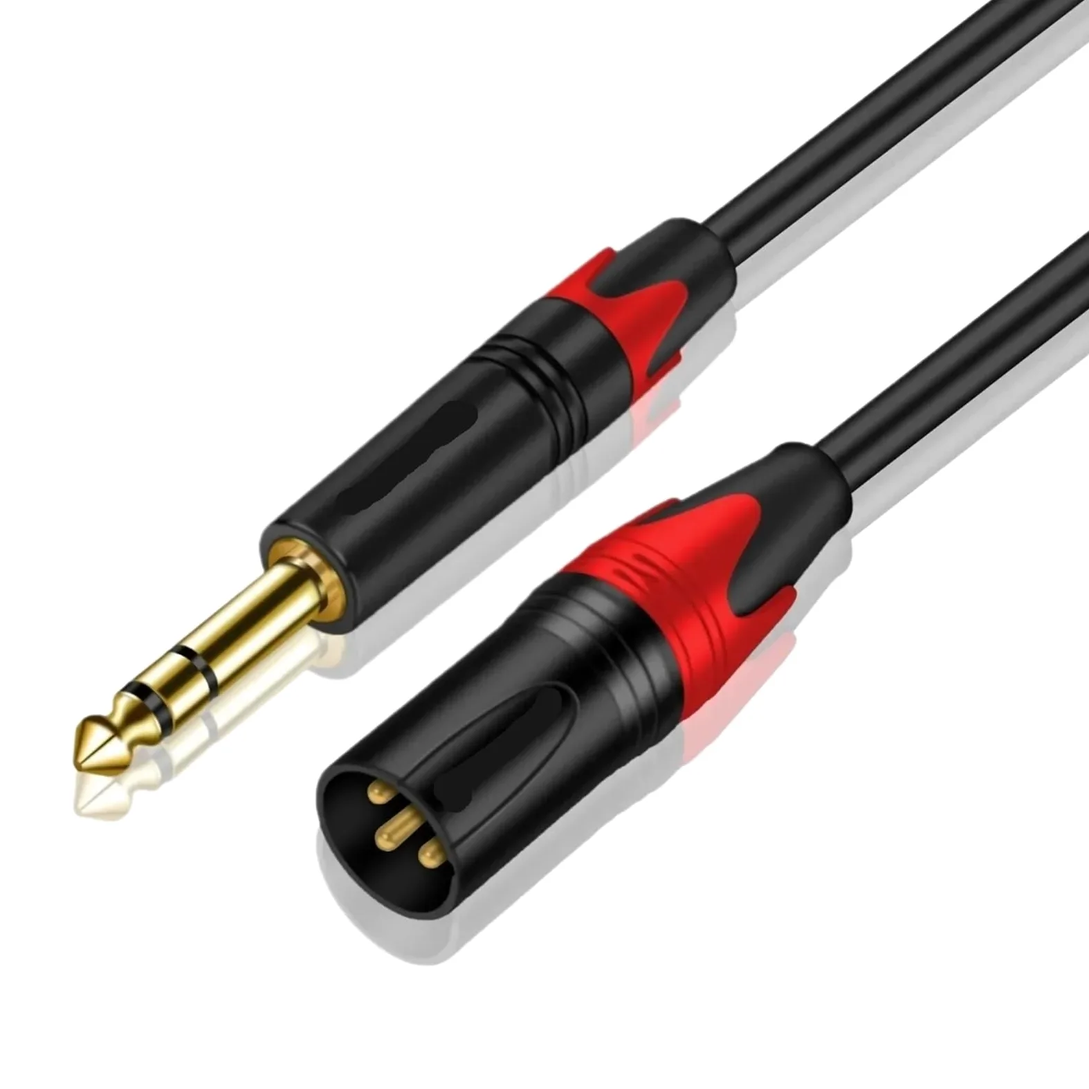 Kabel mikrofonowy 6,35 mm do XLR, 1/4 cala męski na XLR męski, kondensator kabla audio do miksera, wzmacniacza, mikrofonu, głośnika gitarowego (6,5 TS mikrofonowy kabel (F), 10 m)