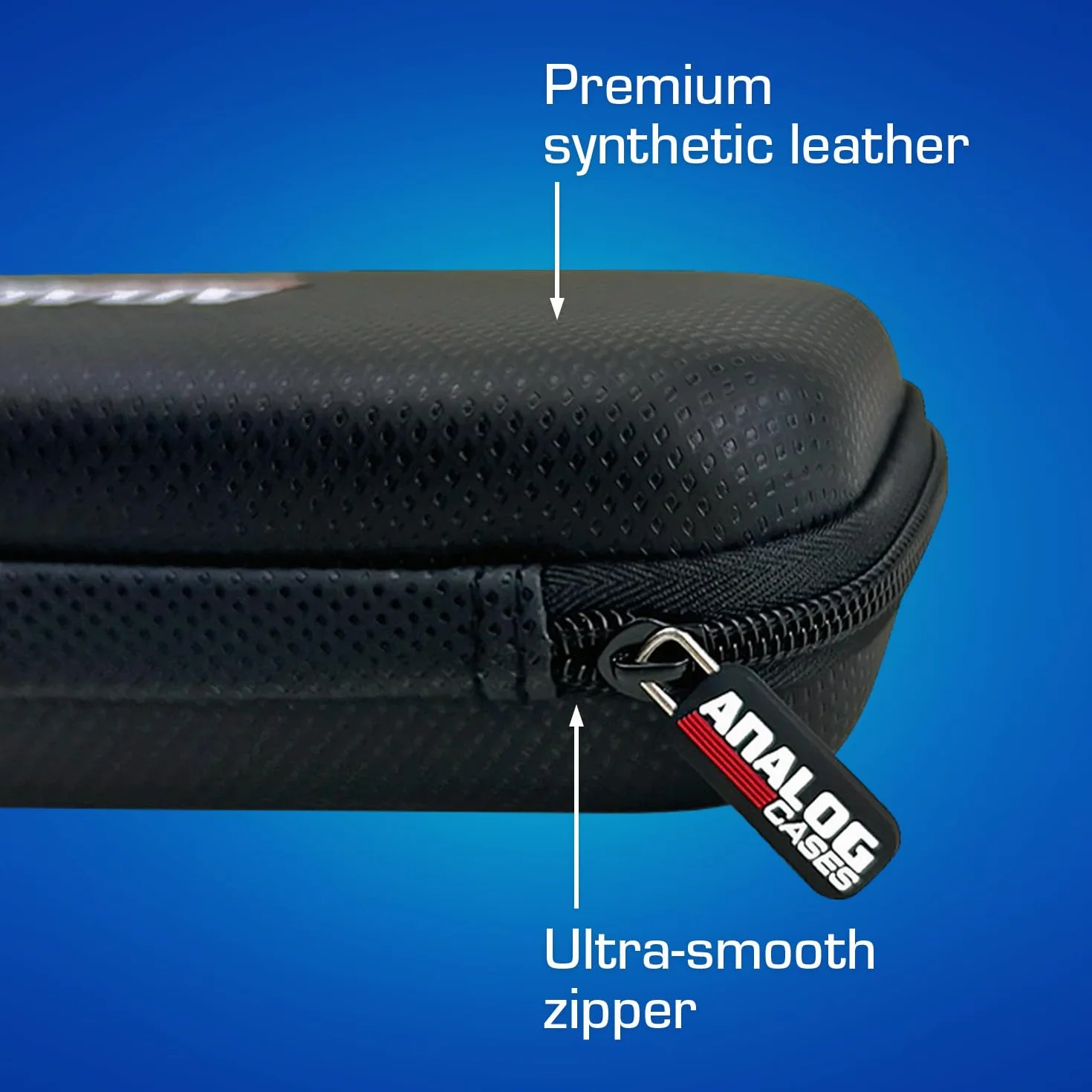 Analog Cases GLIDE Case dla Teenage Engineering OP-Z lub podobnych syntezatorów (futerał wykonany z wodoodpornej imitacji skóry, z wytrzymałym gumowym uchwytem do przenoszenia), czarny