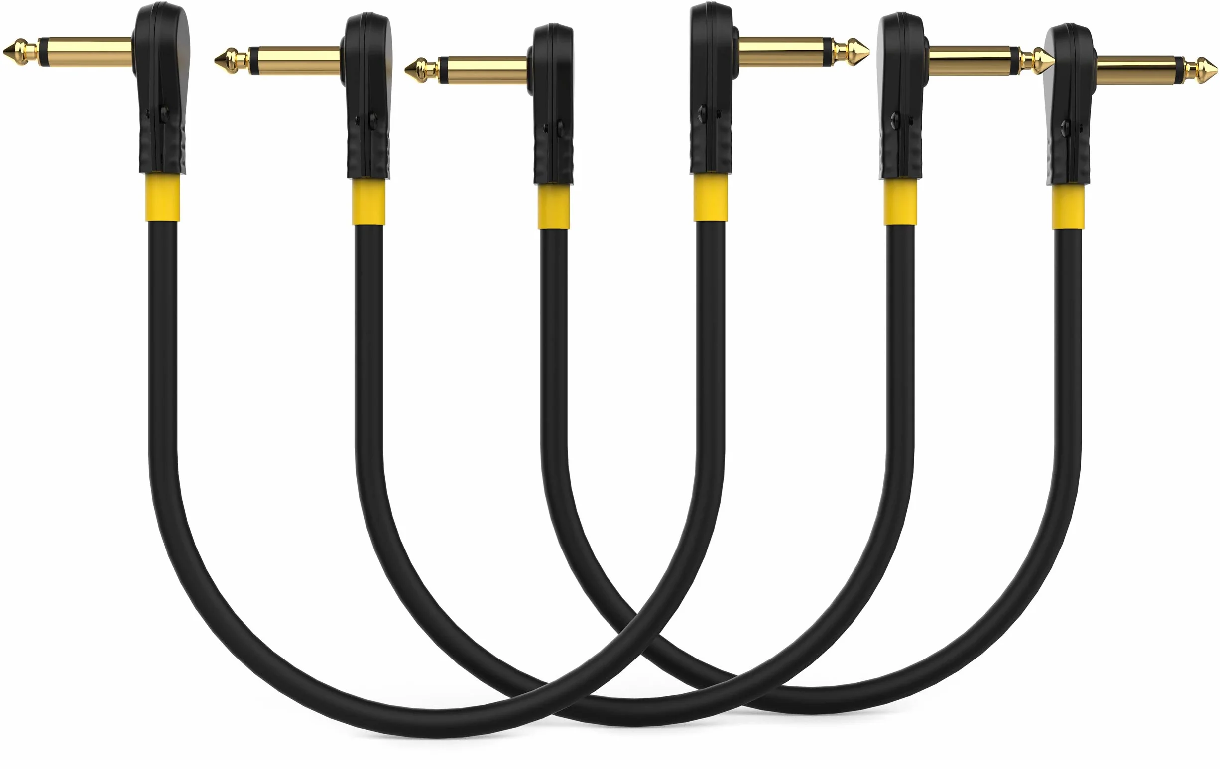 Monkey Loop Pro Link Pedal Guitar Patch Cable 15 cm Jack acodado a Jack acodado Pack 3