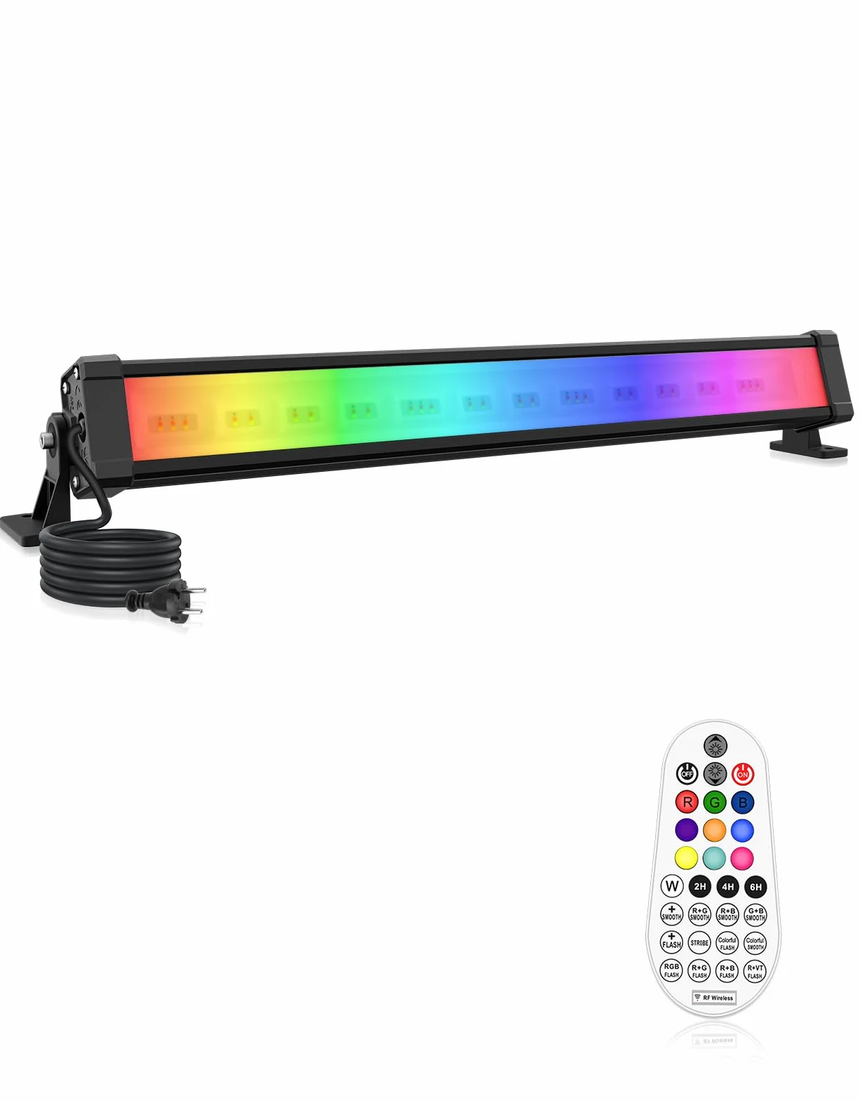 CLV 42W RGB LED wallwasher light, oświetlenie led bar party z pilotem RF 360° IP66 wodoodporne, zmieniające kolor diody led 30 trybów funkcją pamięci Timer dla DJ disco Boże Narodzenie Halloween party