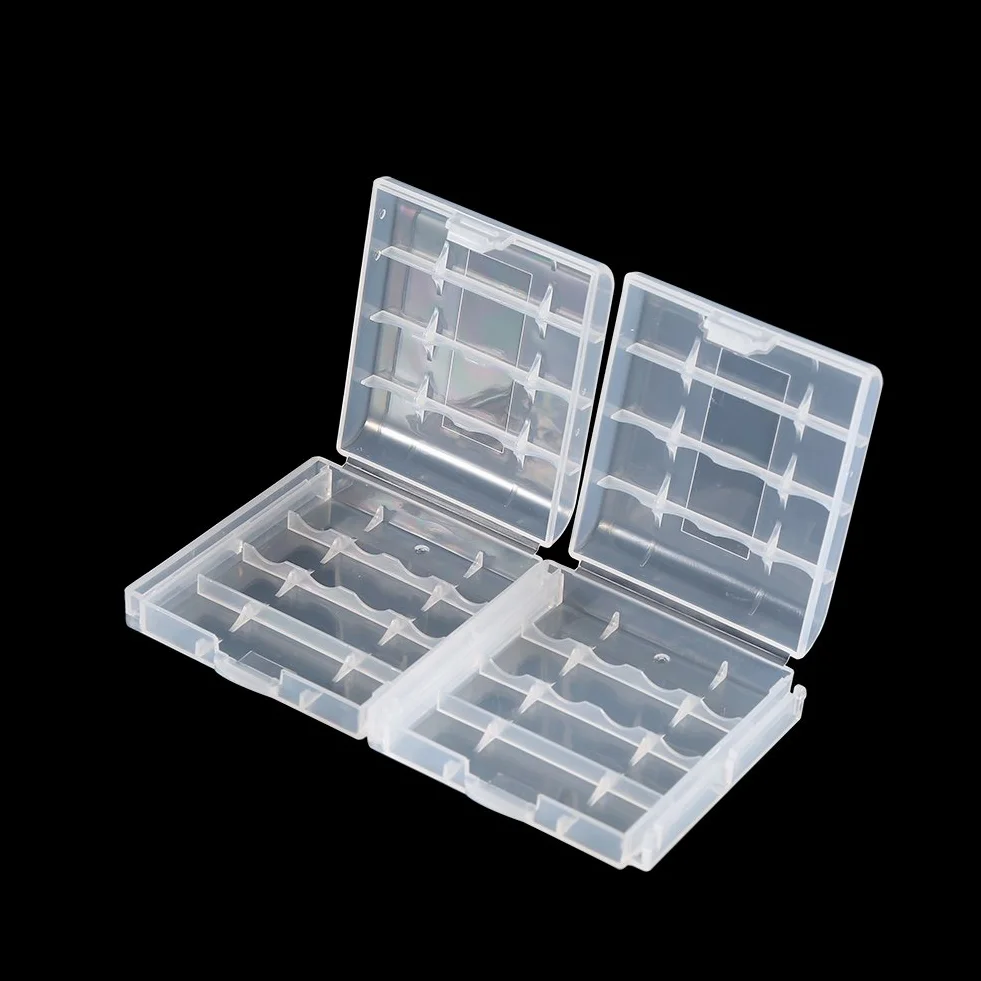 Pudełko do Przechowywania Baterii AA AAA, 10 Szt. Pojemnik do Przechowywania Baterii Pojemnik na Baterie Organizer Box Mieści 4 Szt. Baterii AA lub 5 Szt. AAA Spód Wytrzymały Plastik Przezroczysty