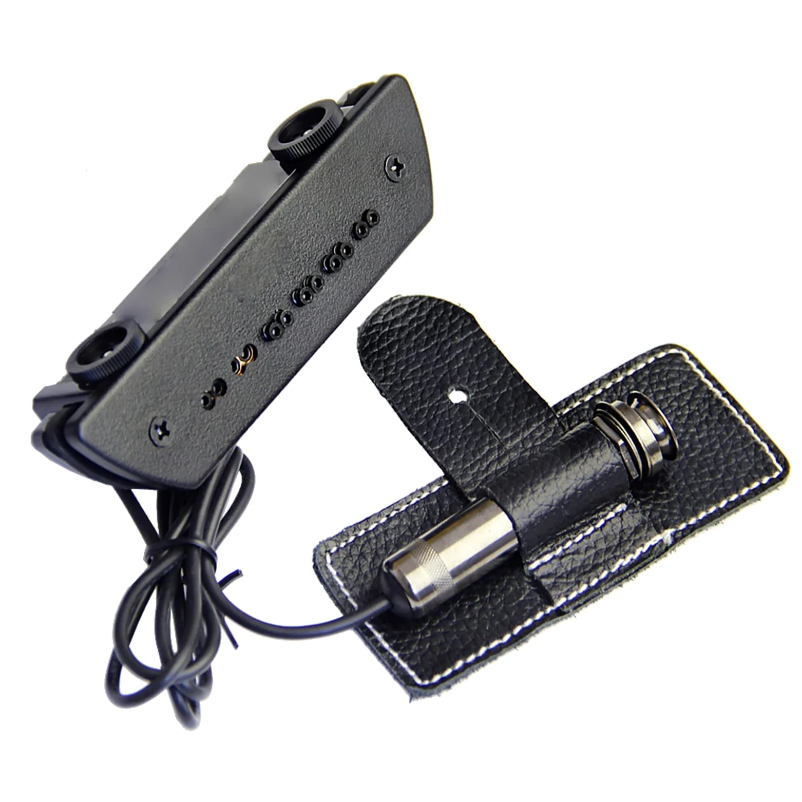 Guitar Soundhole Pickup System Przedwzmacniacza Gitarowego Podwójny System Przetworników Cewka Z Mikrofonem Uchwyt Na Gitarę Wymiana przetwornika gitary