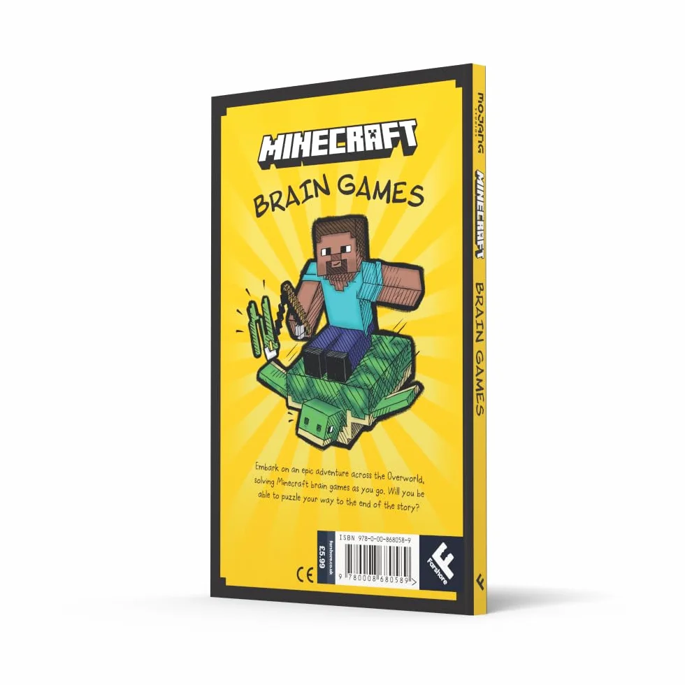 Minecraft Brain Games: An official illustrated Minecraft children’s puzzle book – perfect for kids into video games aged 7, 8, 9, 10 and 11 – new for 2025!