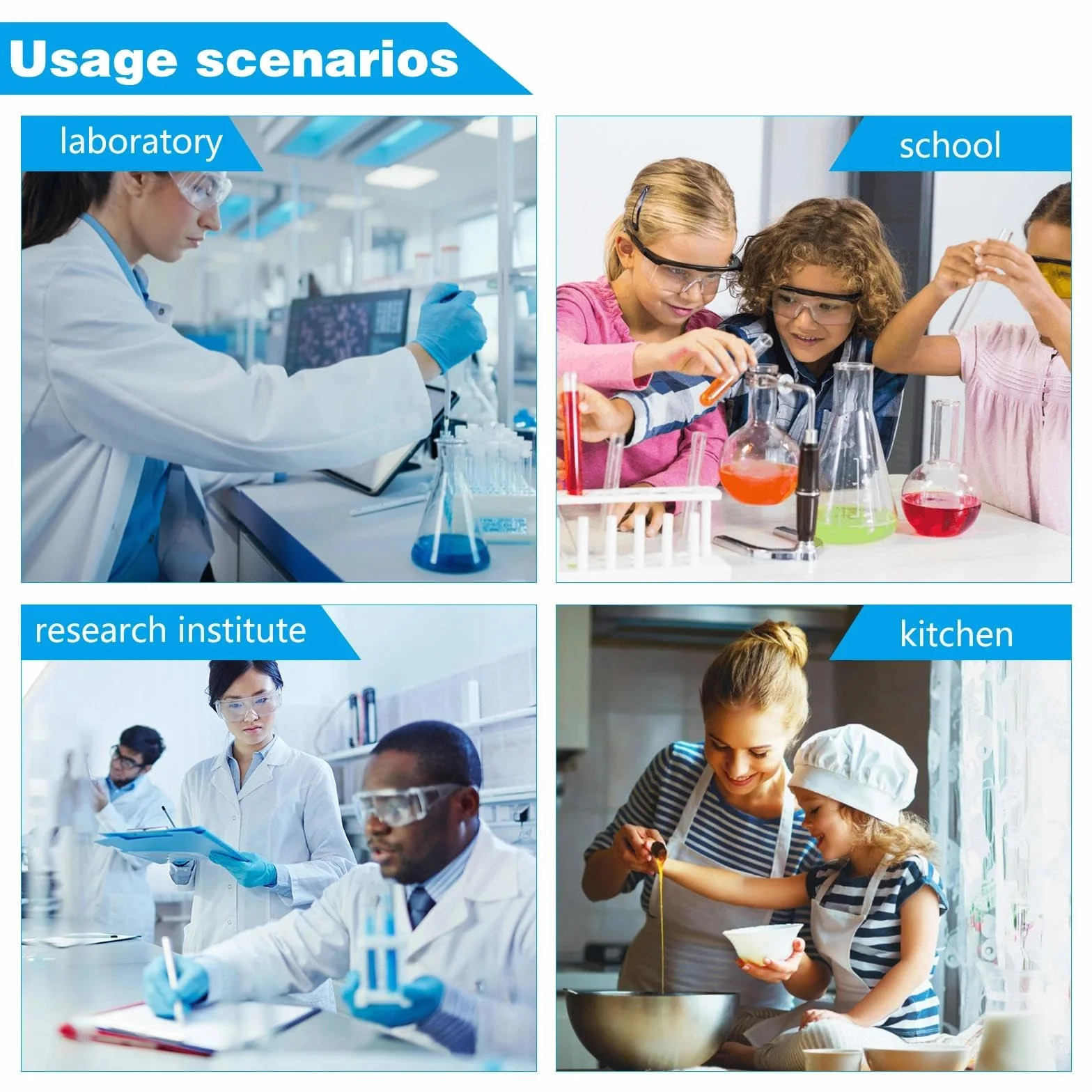 Zestaw szklanych zlewek 100 ml 50 ml 25 ml 10 ml 5 ml, 5 szklanych zlewek miarowych z borokrzemianu szkła do laboratorium, klasy i użytku domowego