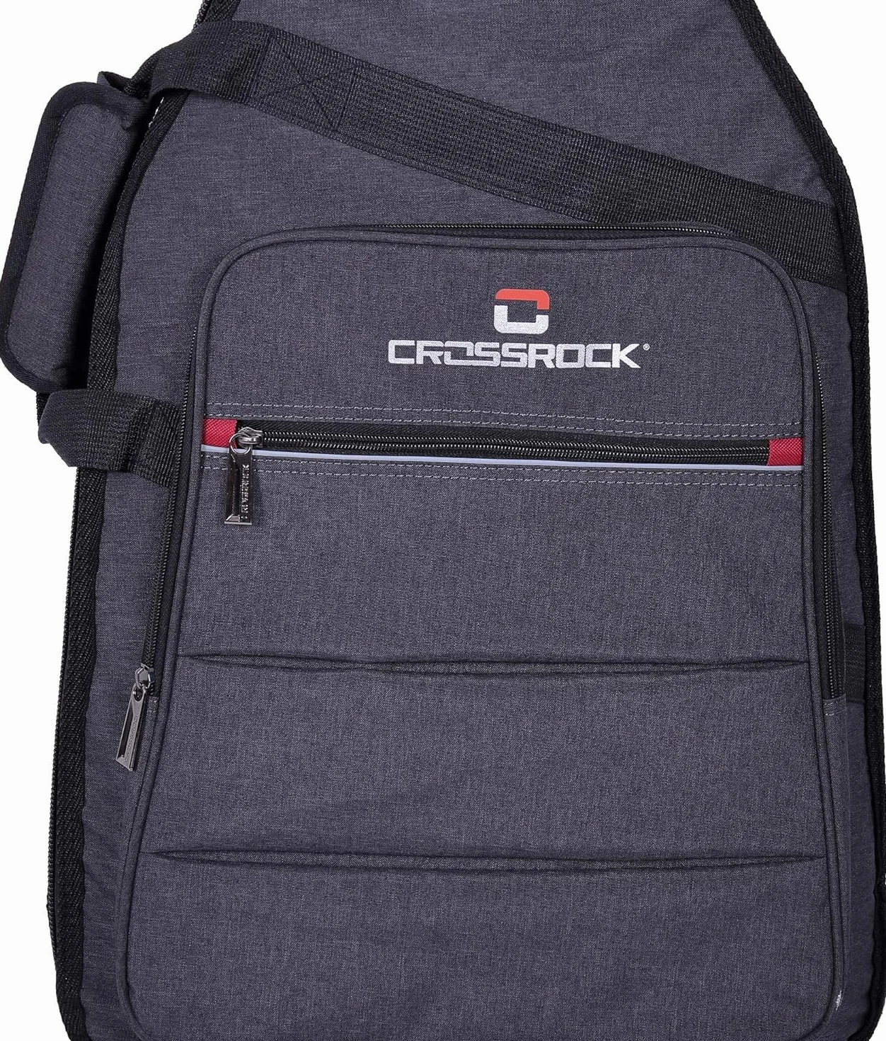 Crossrock CRSG107B Torba na gitarę basową, wyściółka 10 mm, dostępny plecak, ciemnoszary (CRSG107BGR)