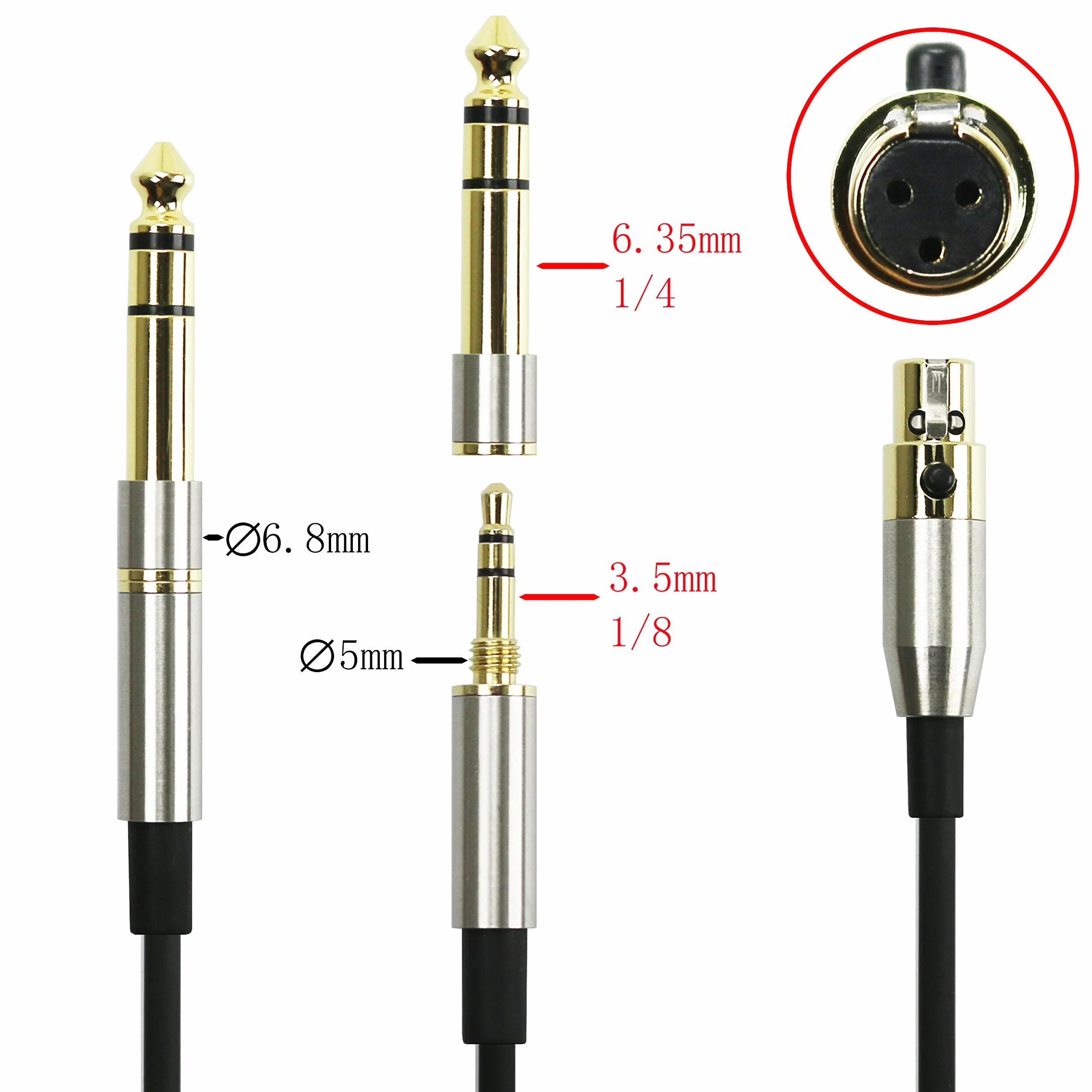 Zapasowy kabel audio kompatybilny z AKG K240, K240S, K240MK II, Q701, K702, K141, K171, K181, K271s, K271 MKII, M220, Pioneer HDJ-2000, słuchawki 1,2 m