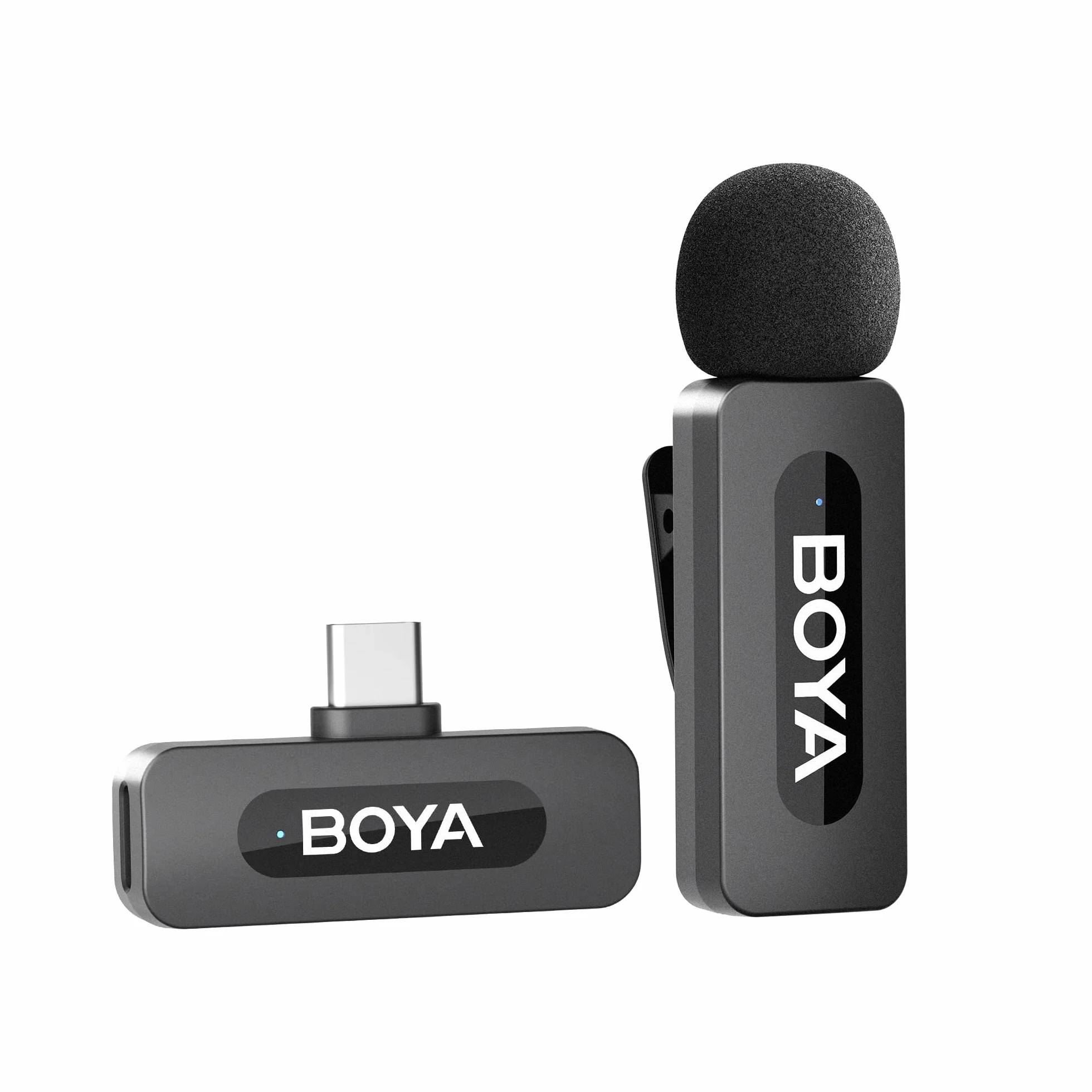 Boya BY-V10 Bezprzewodowy mikrofon USB-C, mini, z redukcją szumów, kompatybilny ze smartfonem z systemem Android, ze złączem typu C, laptopem, do YouTube, podcastów, Facebooka, nagrywania vlogów