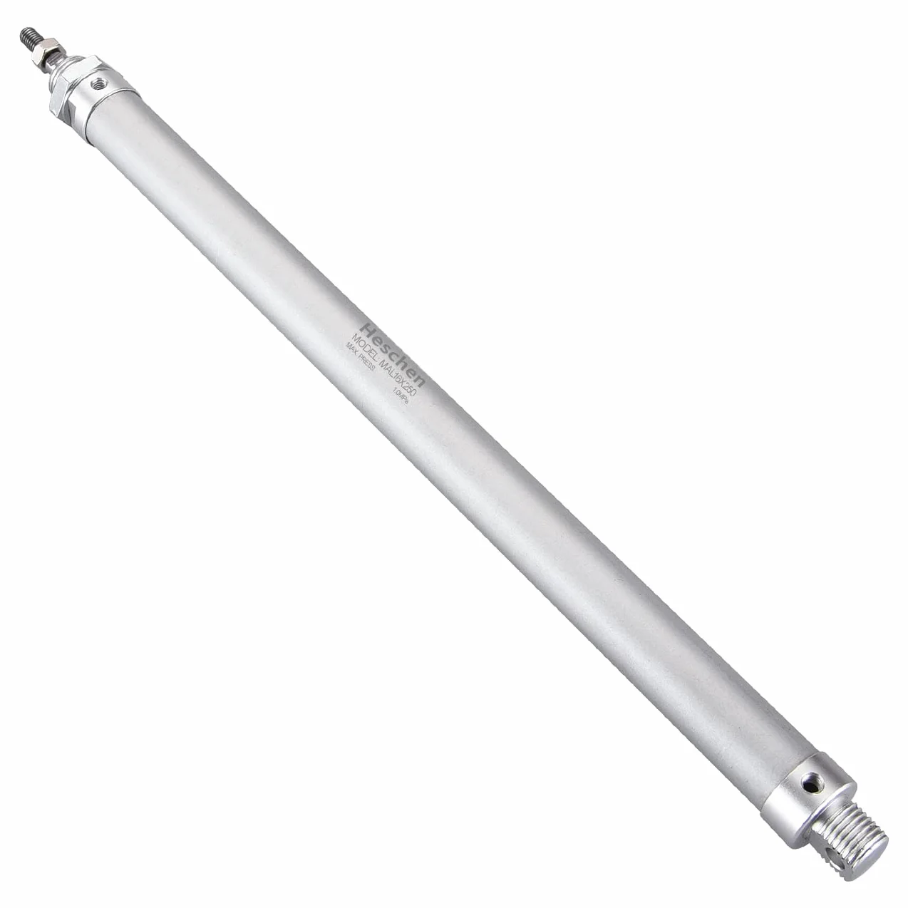 Heschen pneumatyczny wąski cylinder powietrza MAL 16-250 M5 port 16 mm otwór 250 mm skokowy podwójne działanie