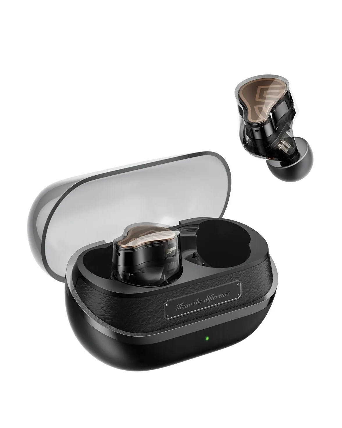 SOUNDPEATS H3 Hi-Fi Bezprzewodowe Słuchawki Bluetooth 5.4 z LDAC i aptX Lossless, 55dB Hybrydowe Aktywne Tłumienie Hałasu z 1DD+2BA, 6 mikrofonów AI, 37h odtwarzania Czarny Tytanowy