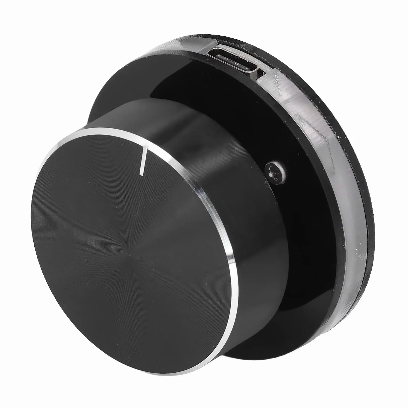Ausla Pokrętło Sterowania Głośnością USB, Akrylowy Multimedialny Regulator Woluminu Audio z światłem RGB, Konfigurowalny Kontroler Głośności dla Komputerów i urządzeń Mobilnych