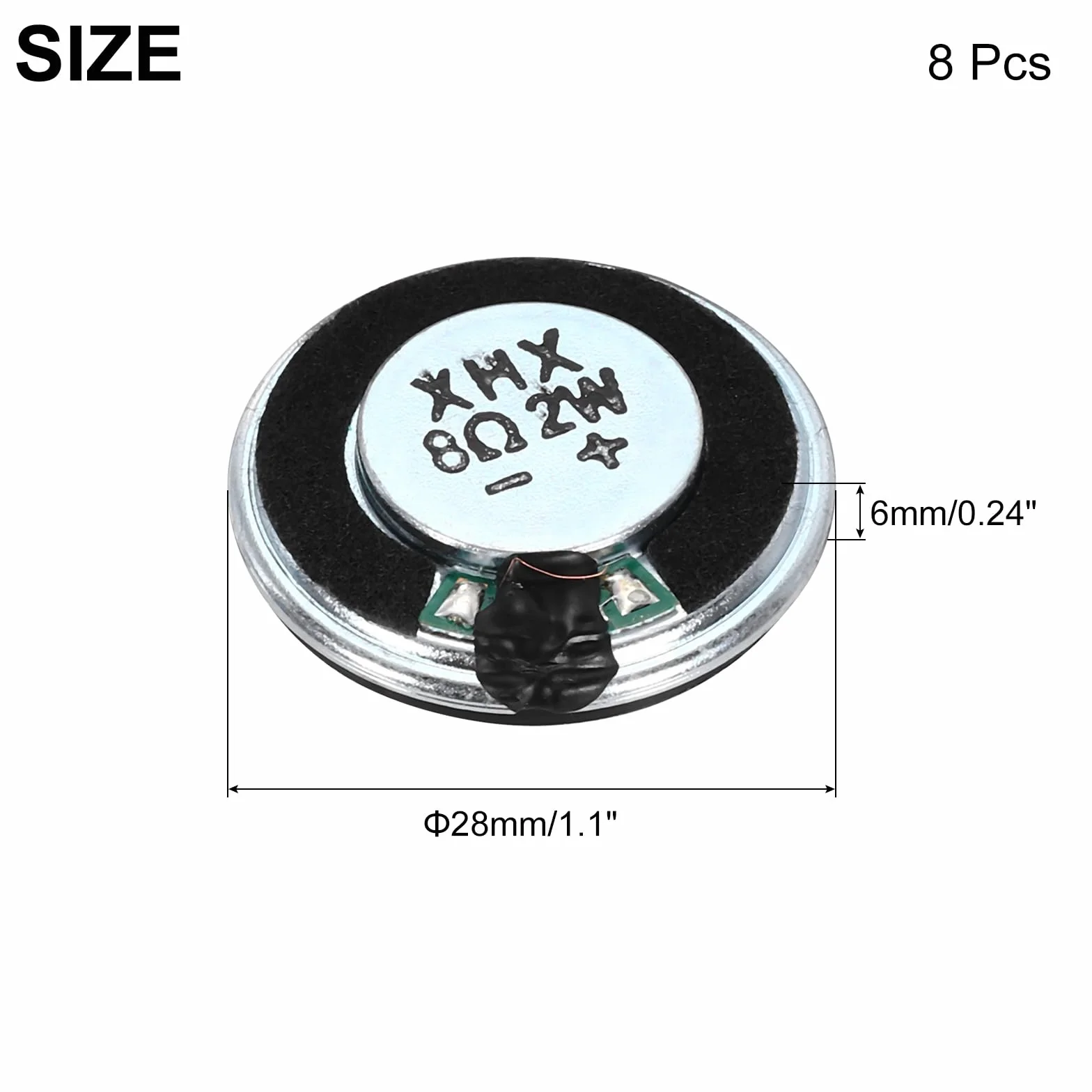 QUARKZMAN 8 sztuk 2 W 8 Ohm małe głośniki metalowa okrągła metalowa obudowa wewnętrzny magnetyczny głośnik mini DVD EVD przenośny multimedialny samochód reklamowy