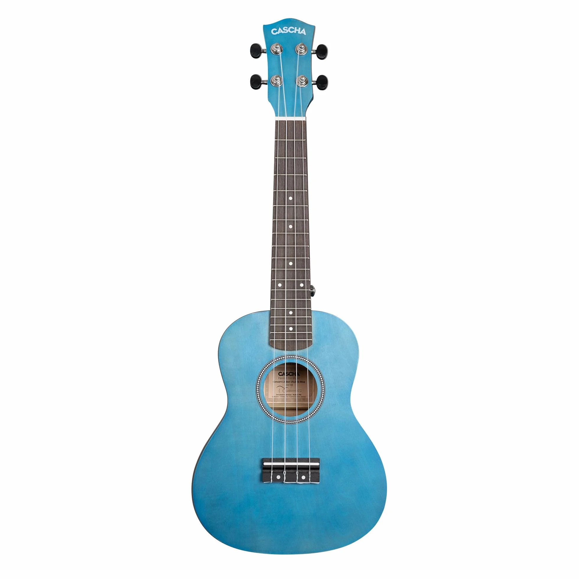 Concert Ukulele Linden Blue Set (wraz z torbą, 3 ami, książką, tunerem)