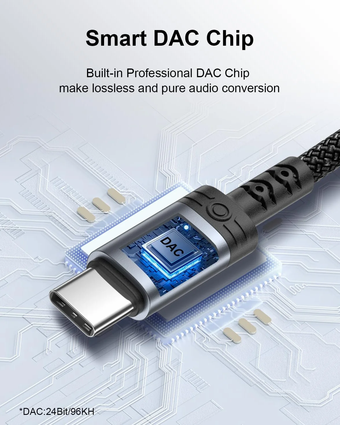 BLITEZZ Adapter USB C do jacka 3,5 mm (0,12 m, 2sztuki),Adapter USB-C do jacka 3,5 mm, adapter słuchawkowy USB C,kabel audio Aux,kompatybilny z iPhone'em 16/15,Galaxy S25 S24 S23 S22/Huawei P60/P50