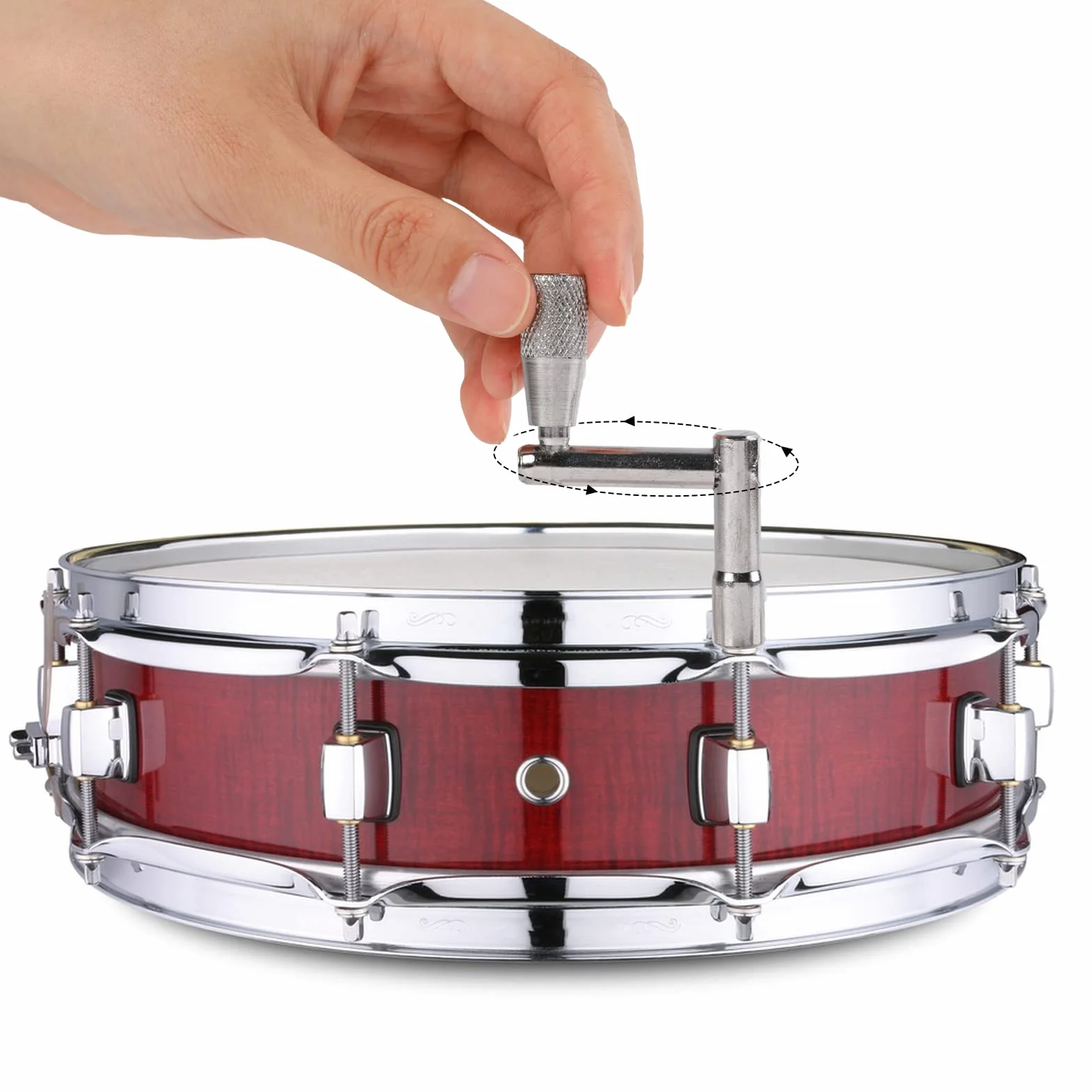 4 klucze perkusyjne srebrne do perkusji ​ klucz do strojenia perkusji instrument muzyczny klucz perkusyjny do perkusji, bębna