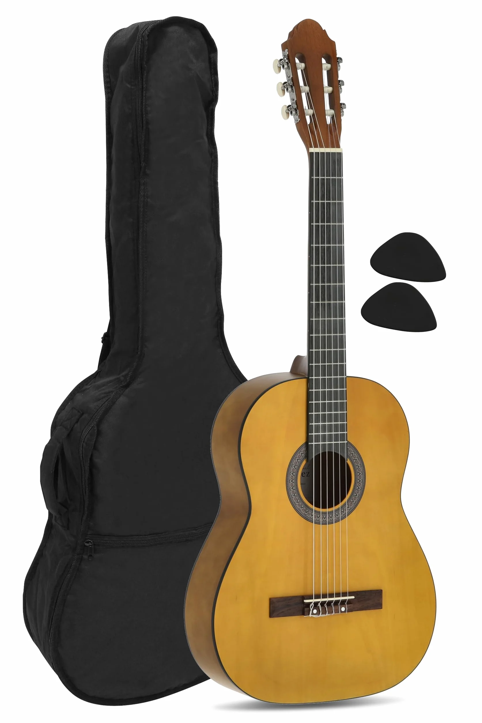 gitara koncertowa - gitara klasyczna - 4/4 honey - naturalny kolor - w zestawie pokrowiec