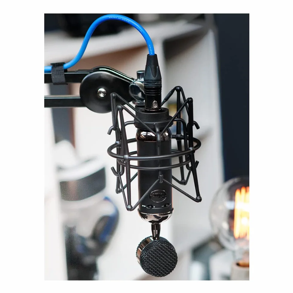 Blue Spark SL XLR Mikrofon Pojemnościowy z Dużą Membraną, Czarny, do Gamingu, Nagrywania, Streamingu