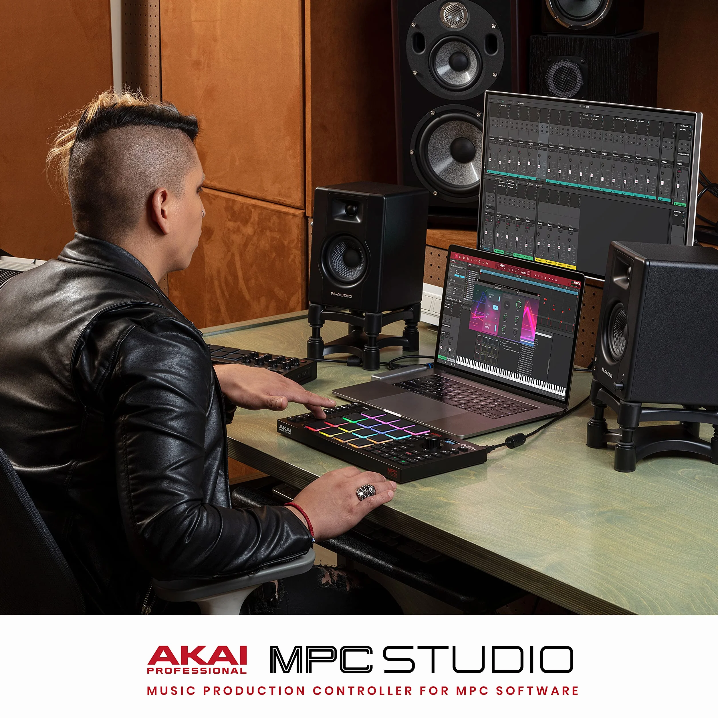 Akai Professional MPC Studio Kontroler MIDI Beat Maker 16 podkładek RGB czułych na siłę nacisku