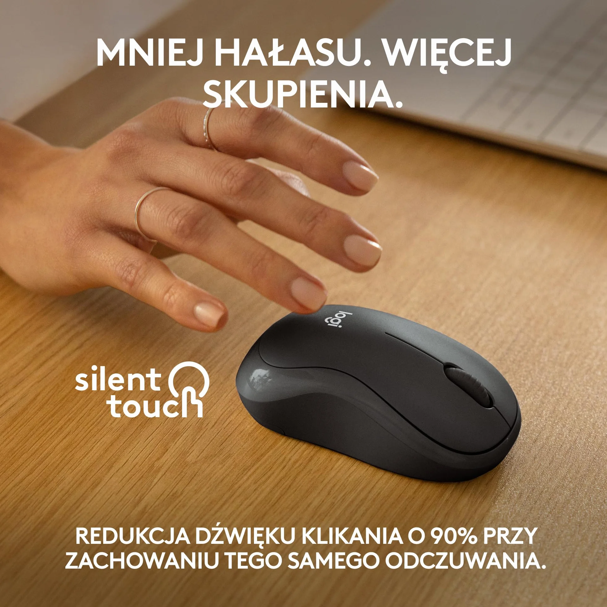 Logitech M240 Silent Bluetooth mysz, bezprzewodowa, kompaktowa, przenośna, śledzenie ruchów, bateria na 18 miesięcy, Windows, macOS, ChromeOS, zgodność z PC, Mac, laptop, tablet - Czarny