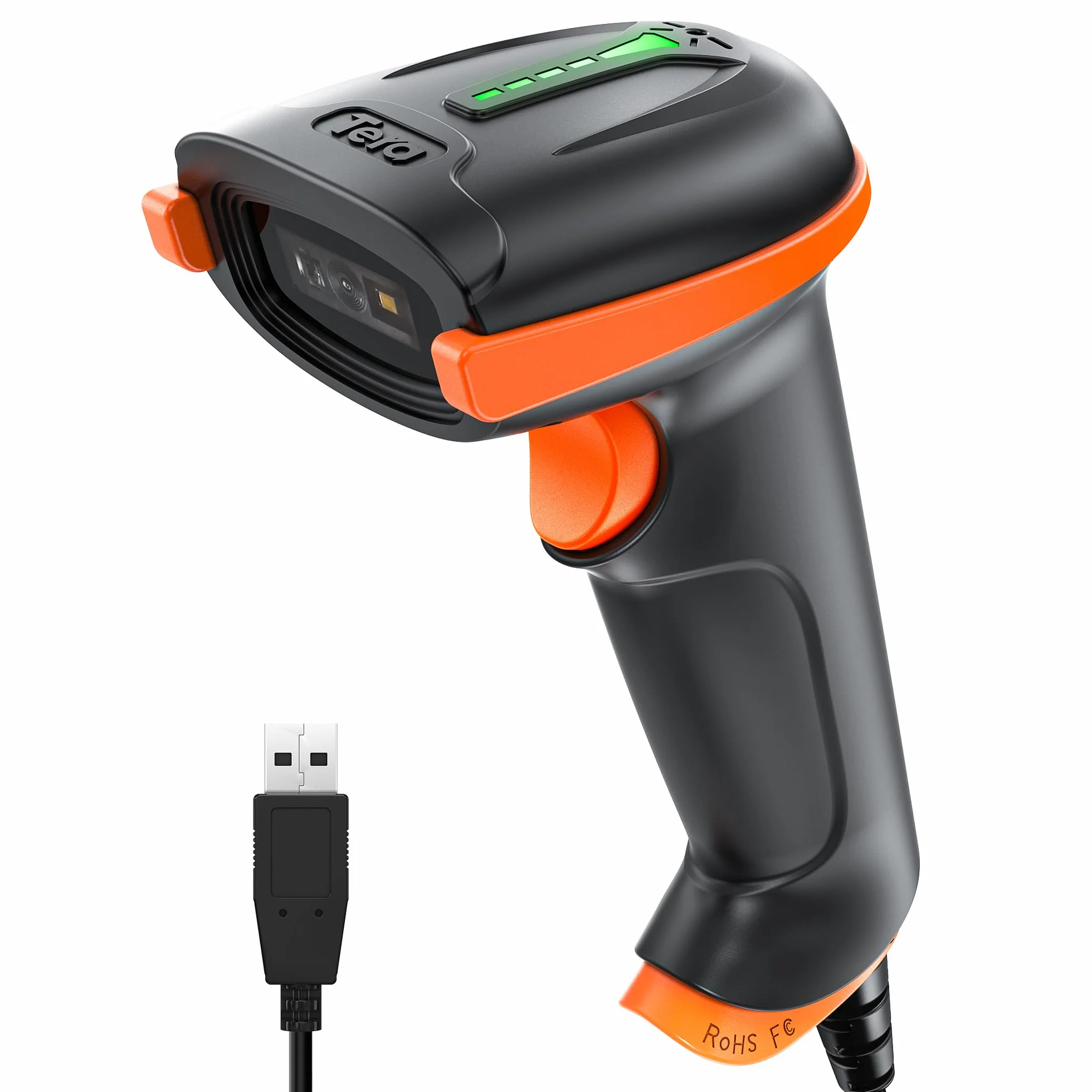 Tera 1D 2D QR skaner kodów kreskowych USB, przewodowy ręczny skaner 1D 2D QR Data Matrix PDF417 1D kod kreskowy CMOS czytnik kodów kreskowych Plug and Play, D5100Y