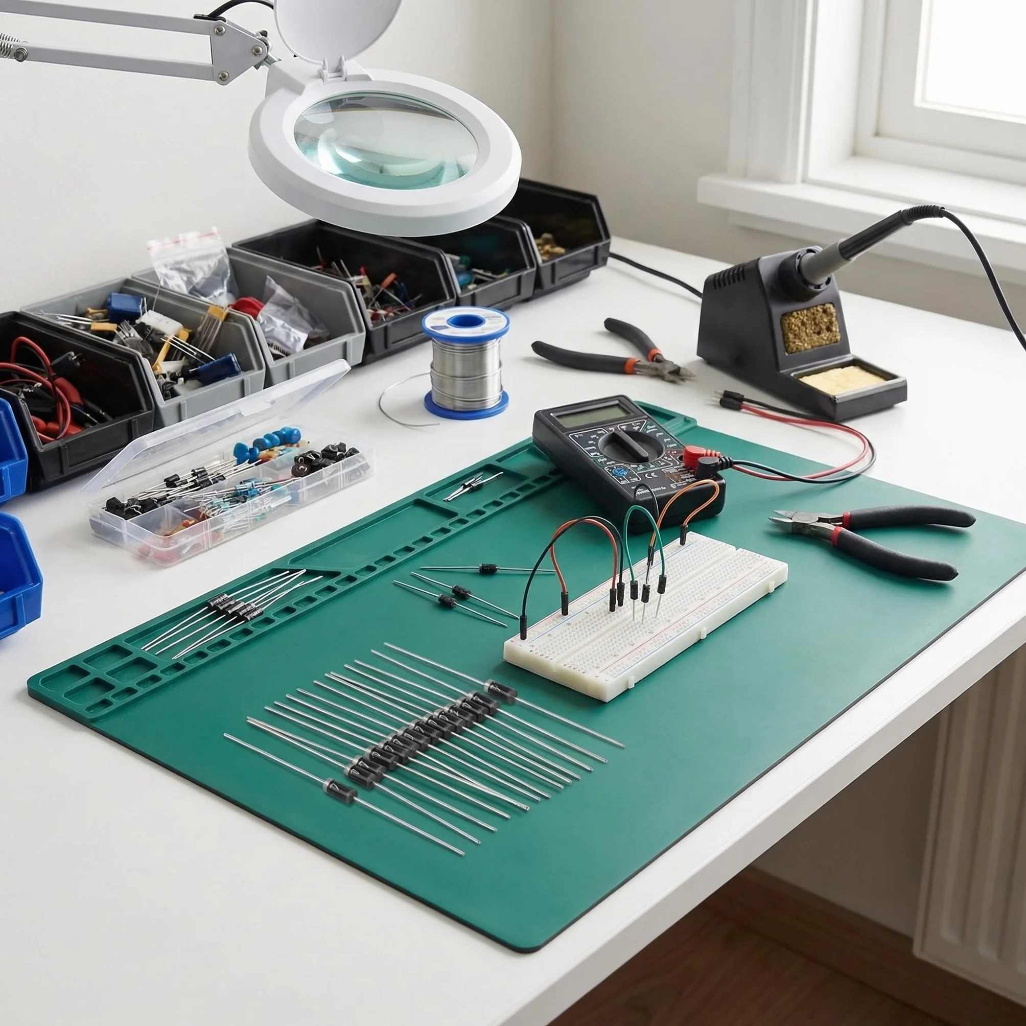 100 Sztuk Diody 1N4007, Dioda Prostownicza Wysokiego Napięcia 1000V 1A, Elektroniczny Materiał Przewodzący Do Obwodu Sterującego, Idealna Do Podłączenia Obwodu, Komponent Przemysłowy