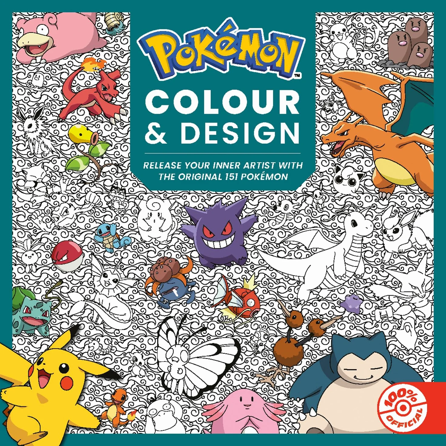 Pokémon Colour and Design: the official Pokémon colouring book for fans of the original game, relaxing and satifying. NEW for 2026!