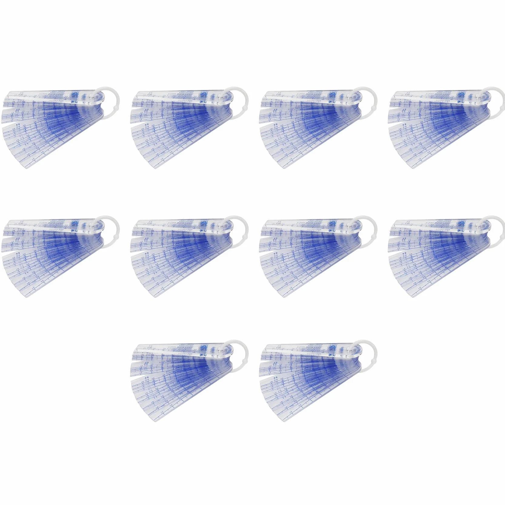ISTOVO 10X Plastikowy Szczelinomierz 0,05 mm do 3 mm Metryczny Przyrząd do Pomiaru Szczeliny 21 Liści